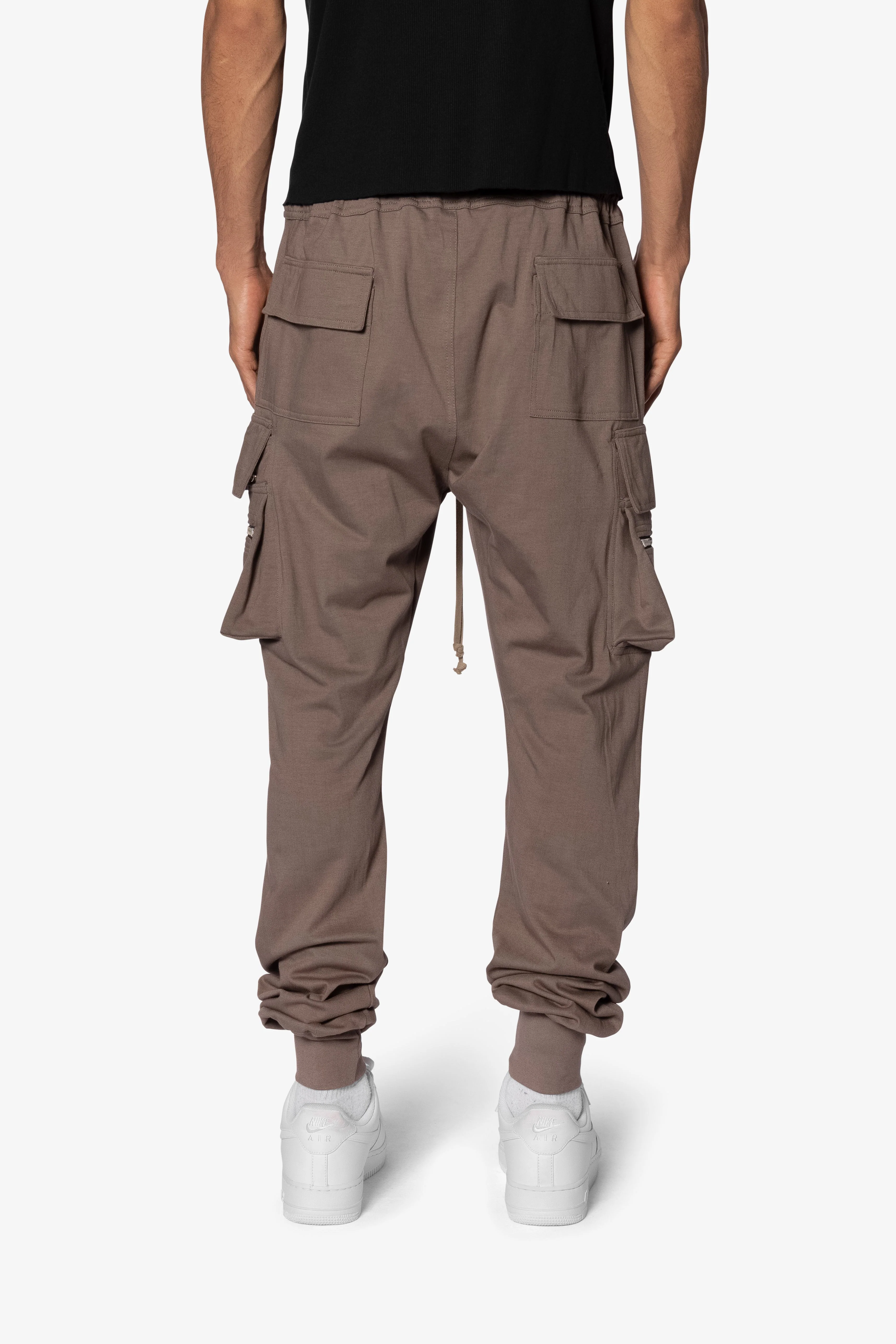 Jersey Cargo Pocket Sweatpants | Tan - Image 6