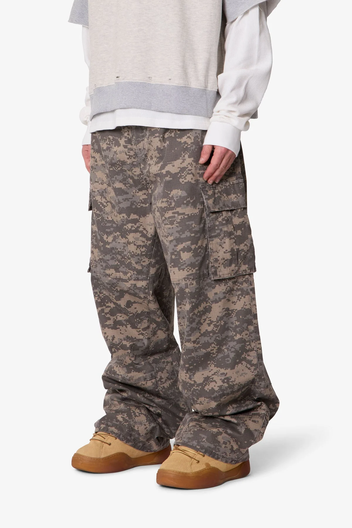 Ultra Baggy Mega Cargo Pants | Digi Camo - Image 3