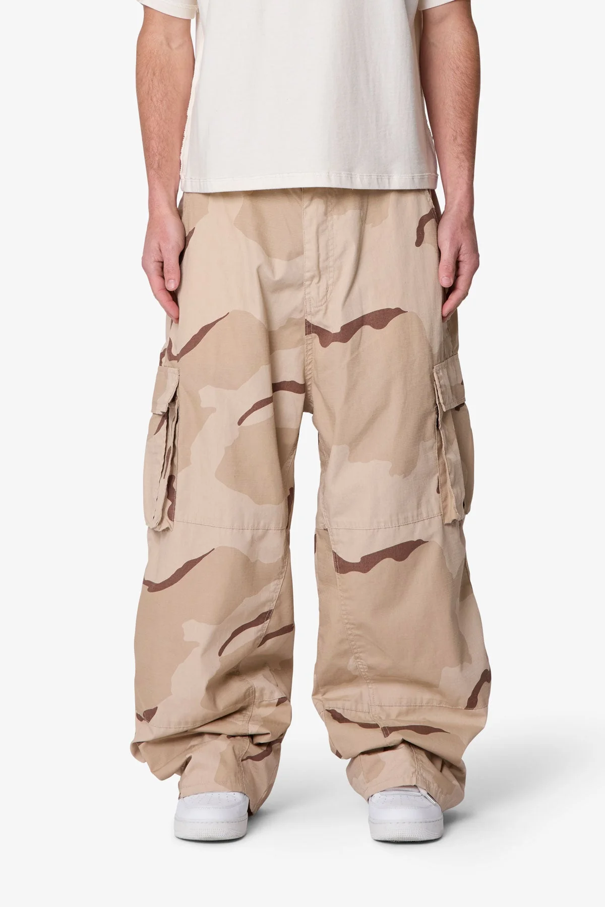 Ultra Baggy Military Cargo Pants | Desert Camo