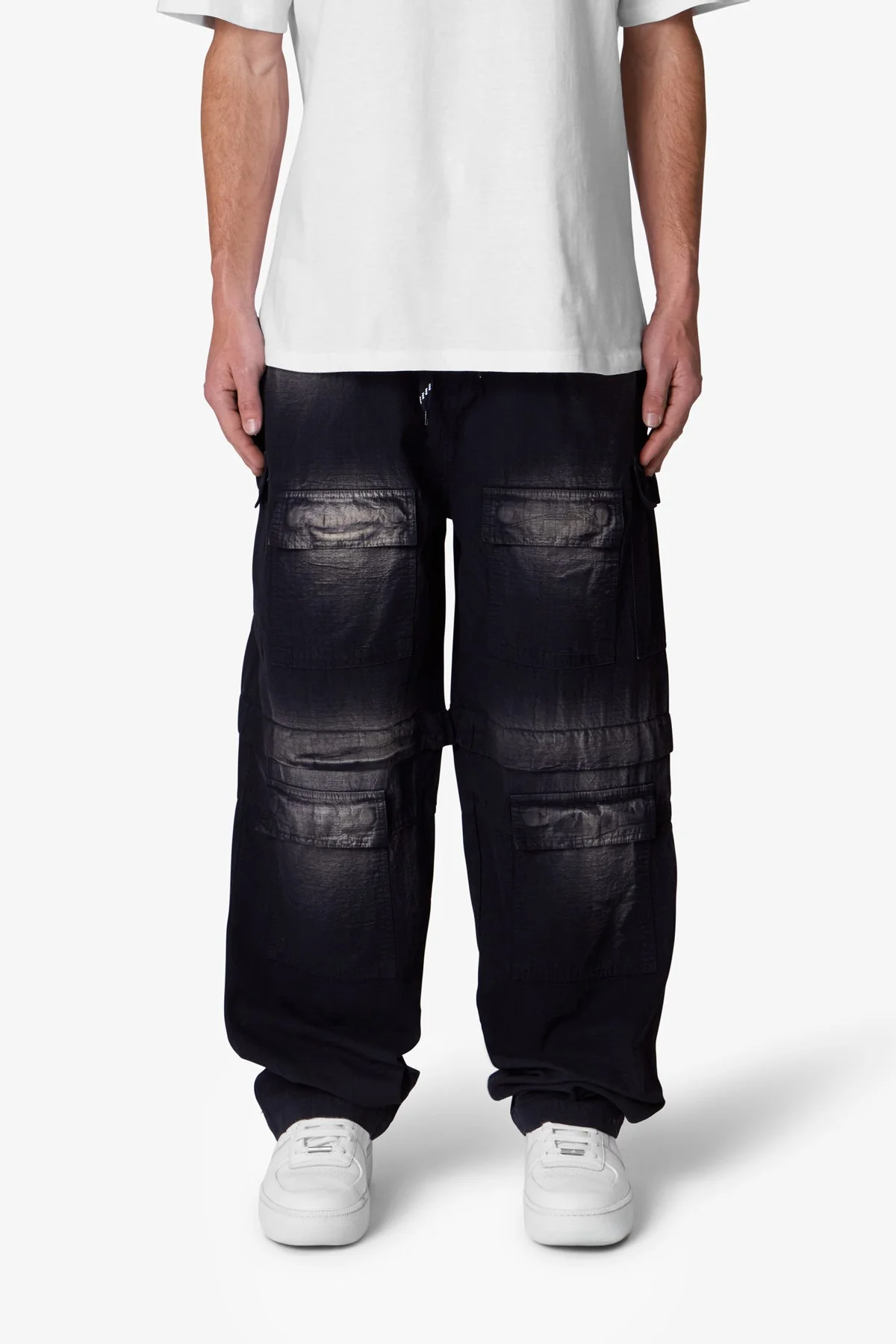 Oversized Cargo Pants | Washed Black - Image 2