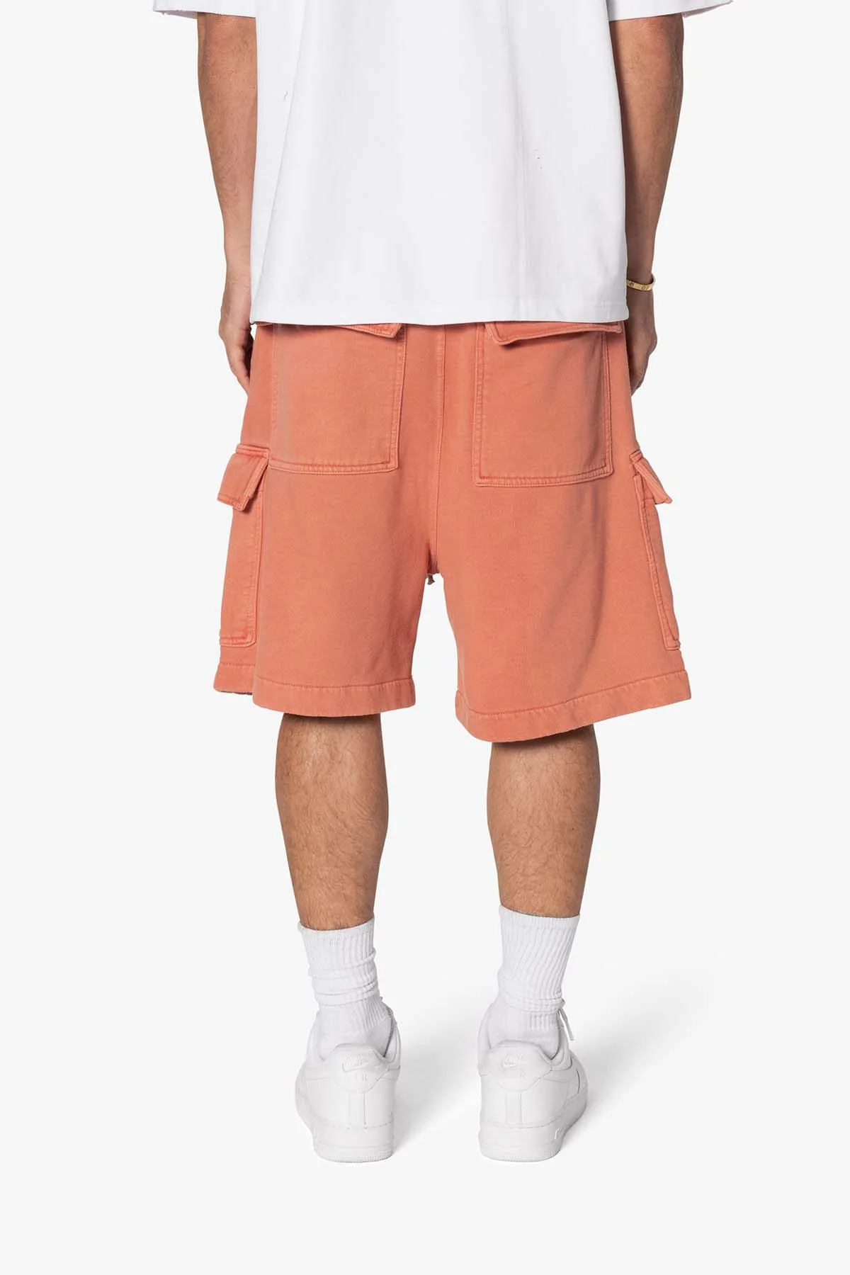 Rave Cargo Fleece Sweat Shorts | Washed Rust - Image 5