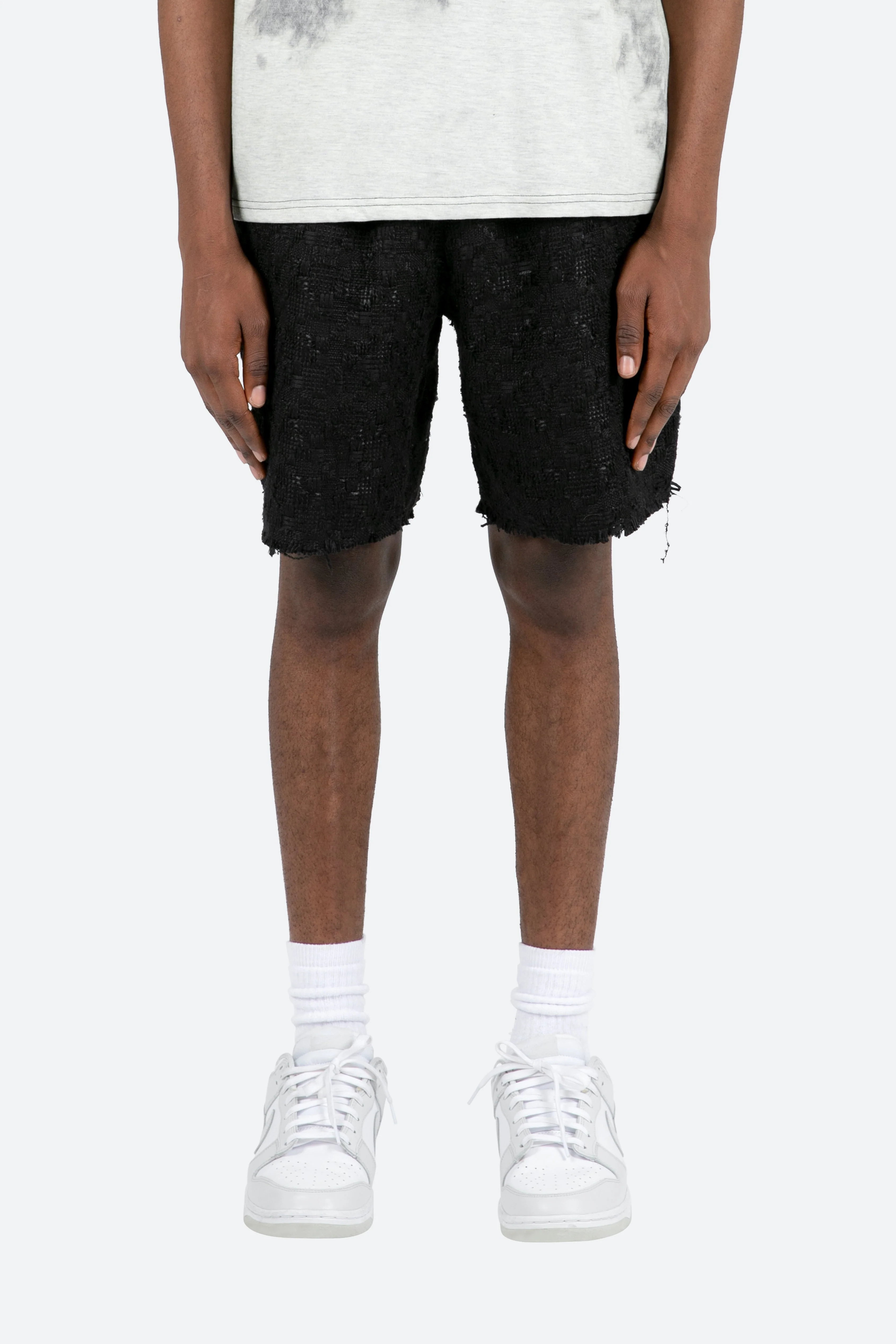 Raw Edge Shorts | Black
