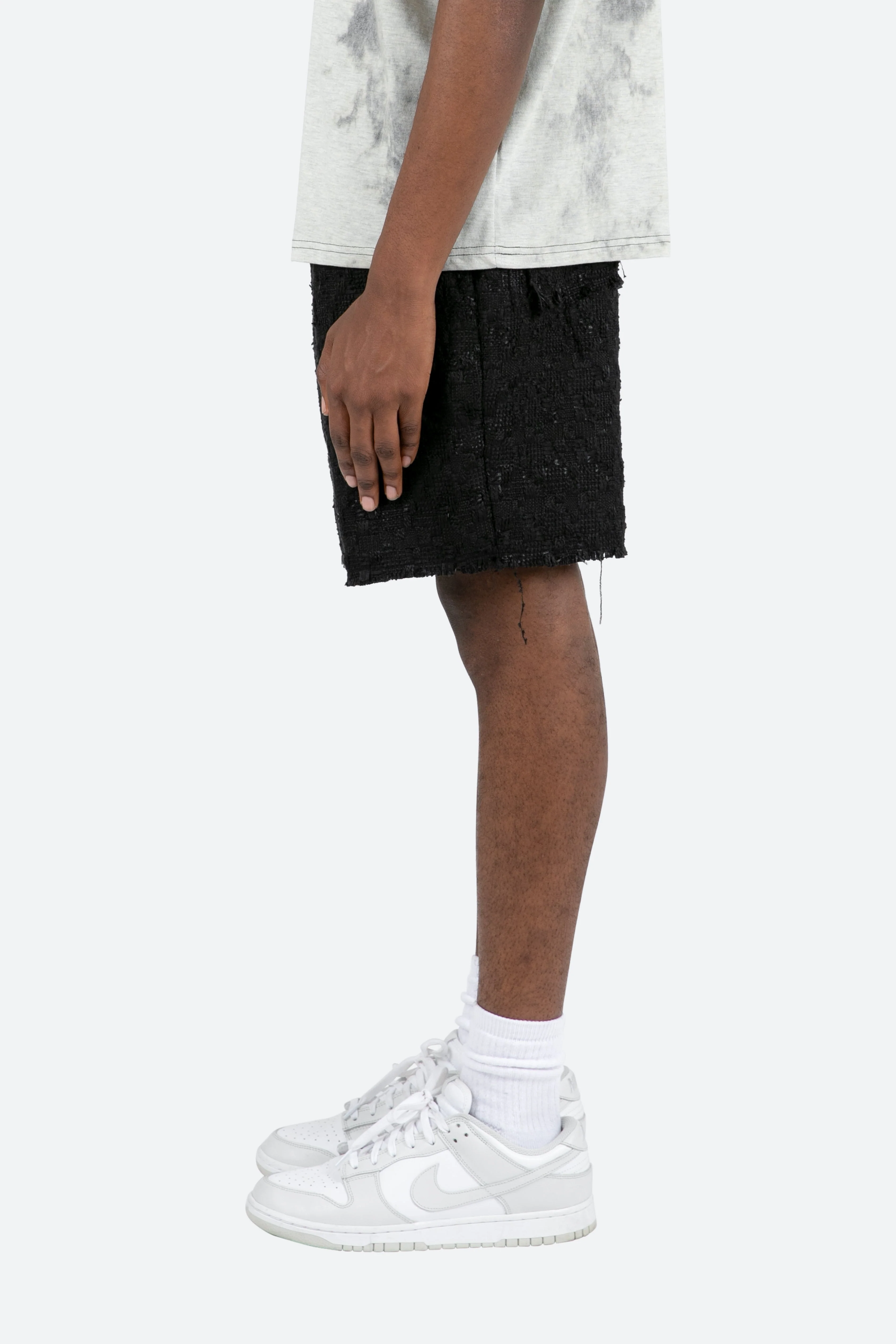 Raw Edge Shorts | Black - Image 4