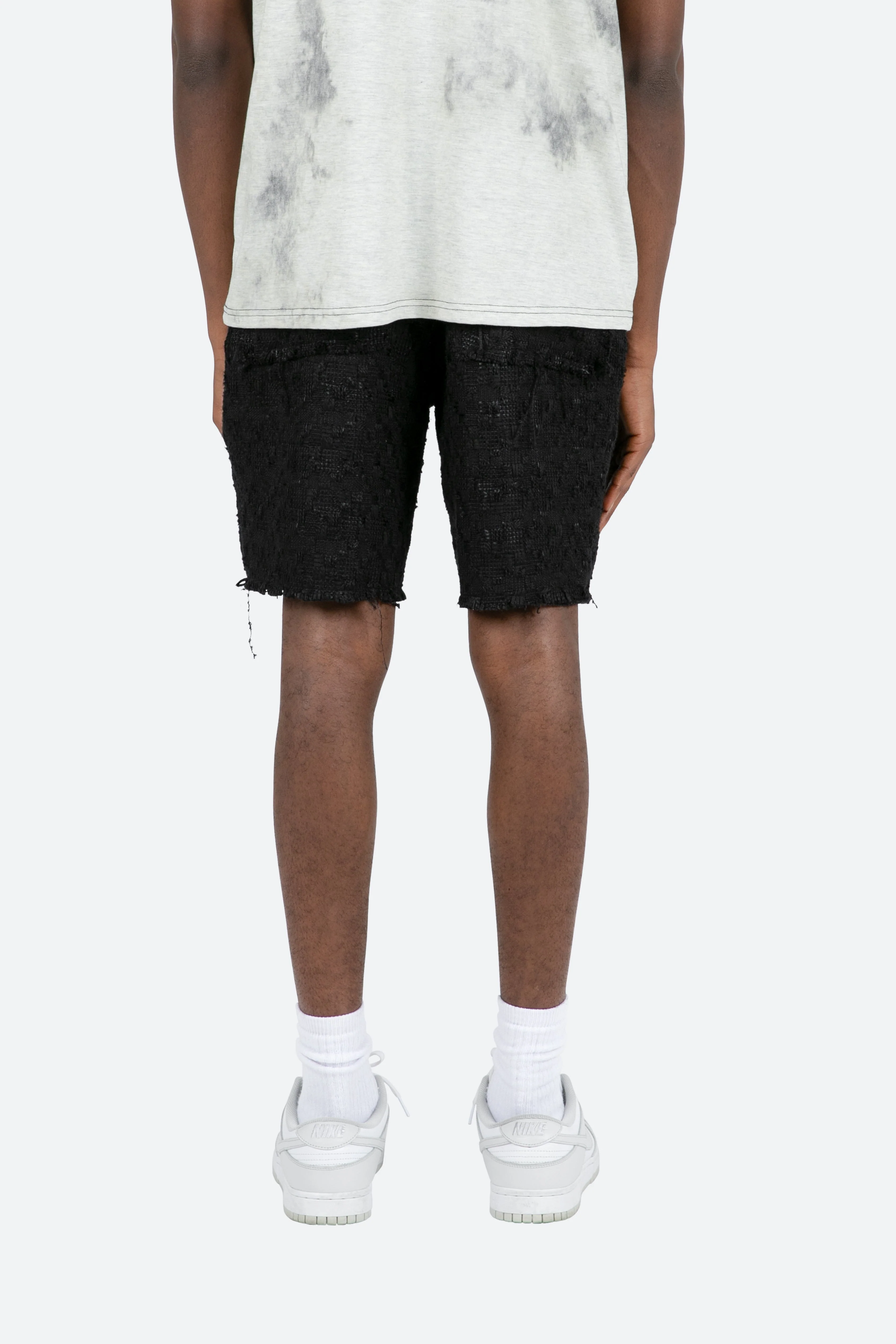Raw Edge Shorts | Black - Image 5