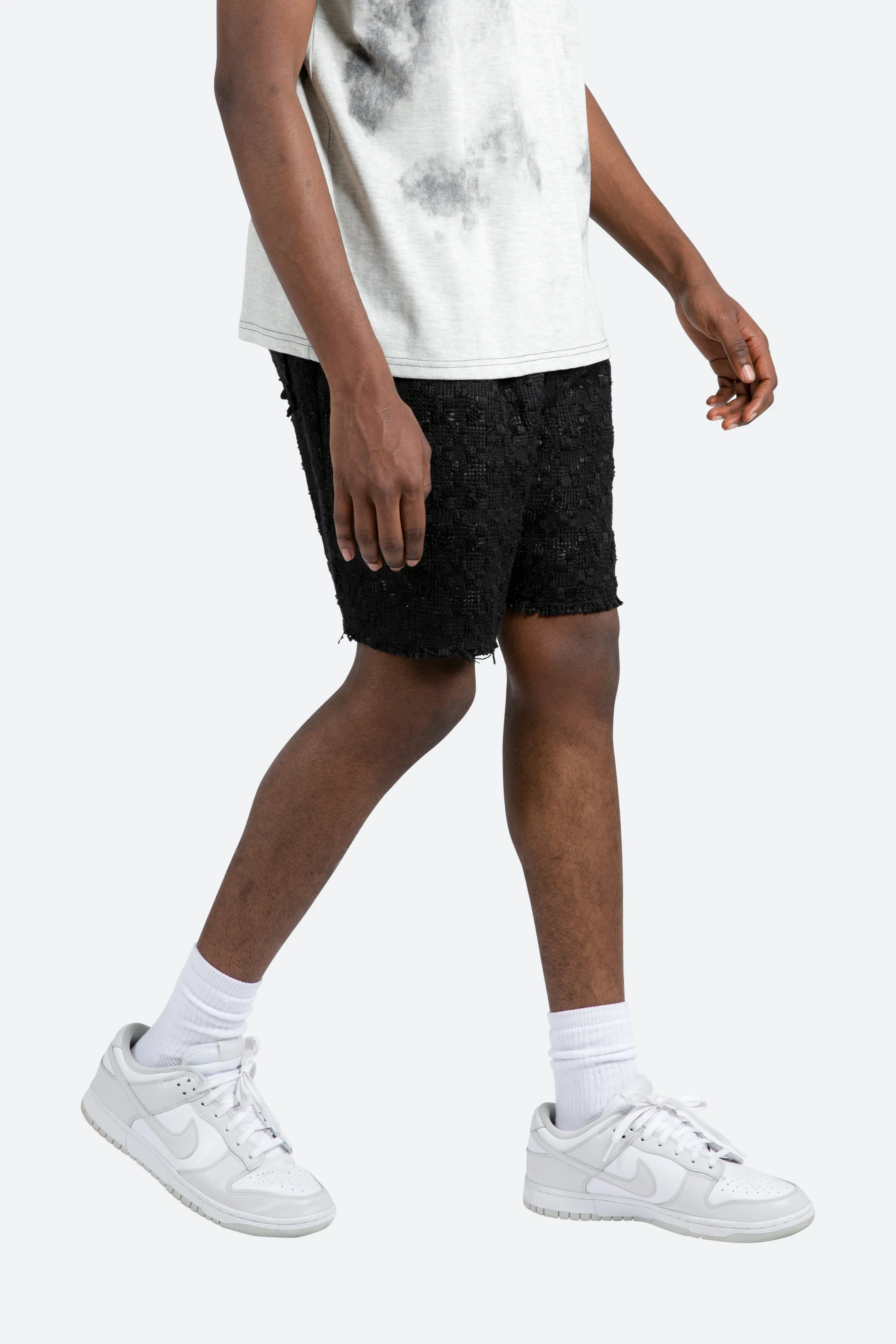 Raw Edge Shorts | Black - Image 6