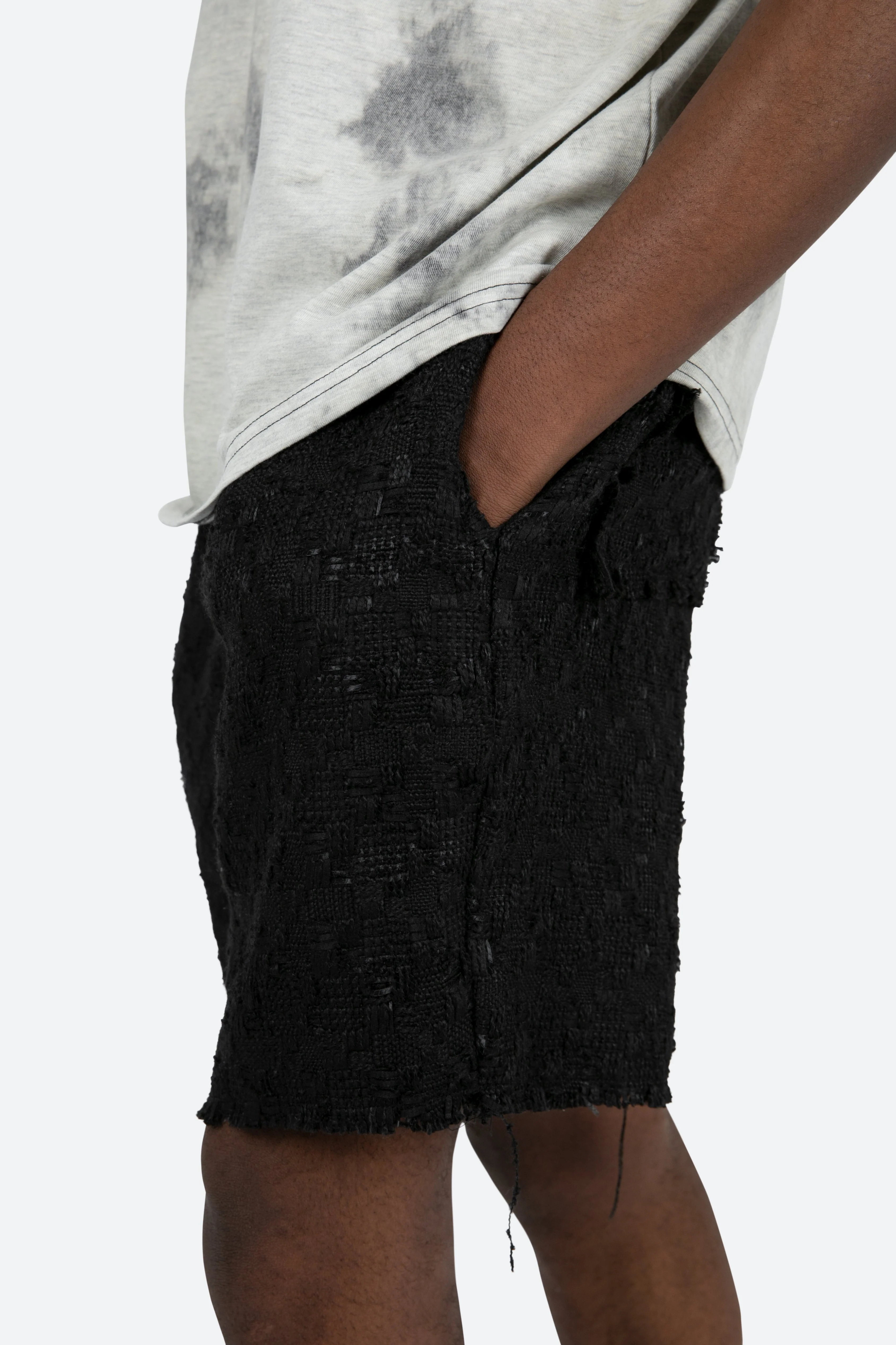 Raw Edge Shorts | Black - Image 7