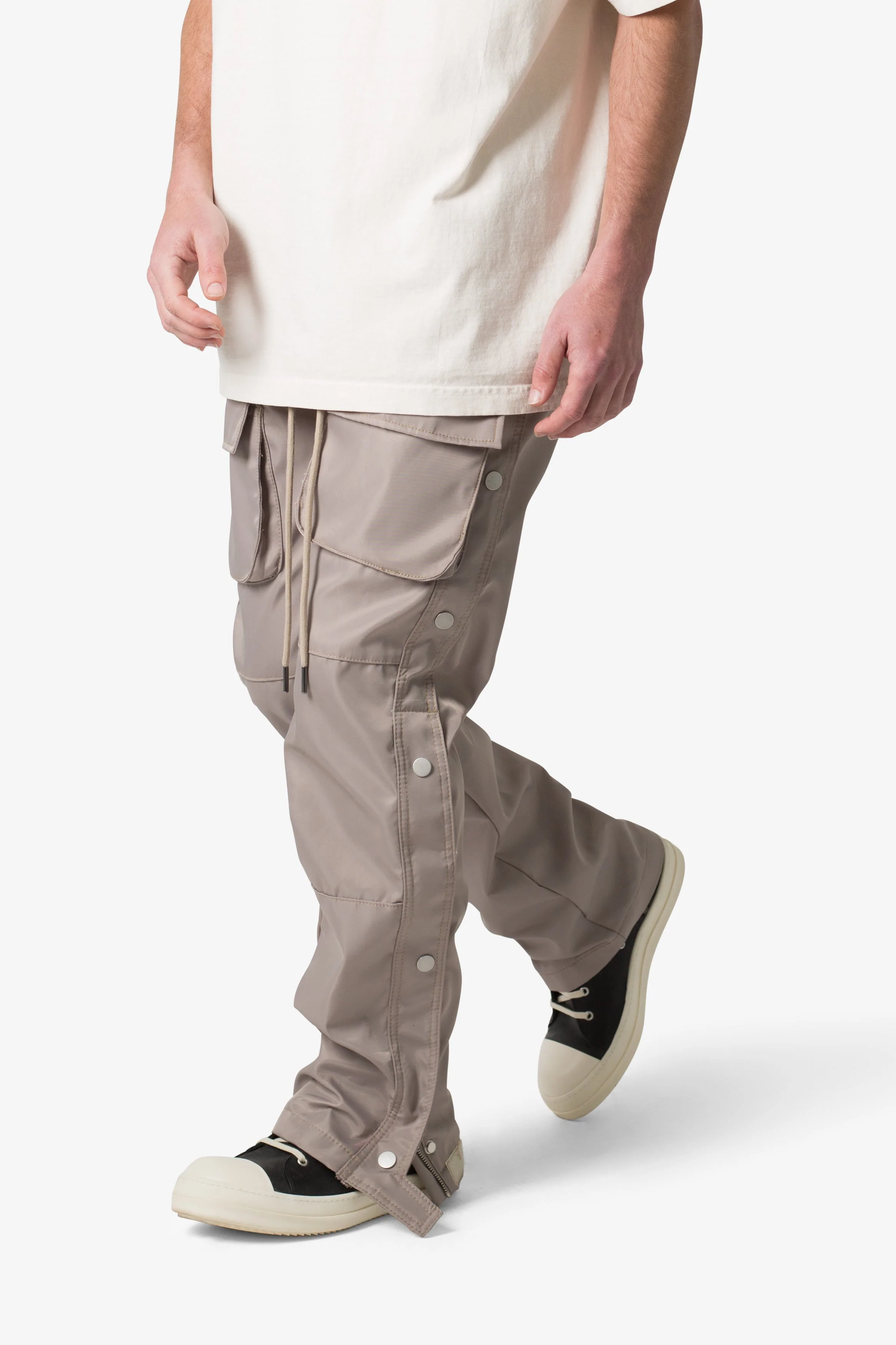 Snap Front Cargo Pants | Grey - Image 2