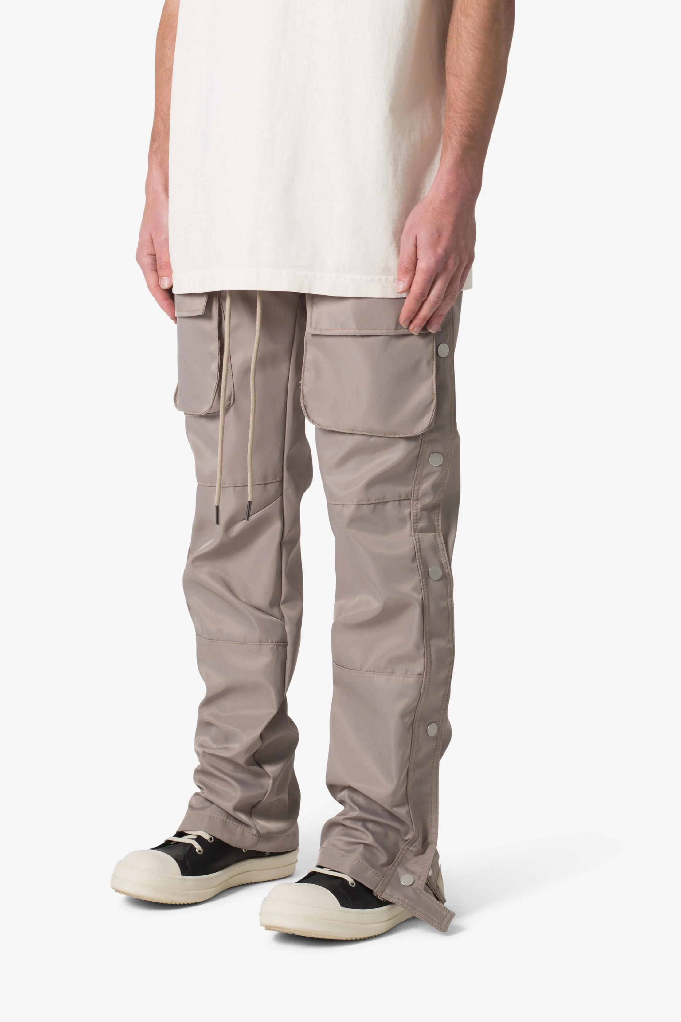 Snap Front Cargo Pants | Grey - Image 4