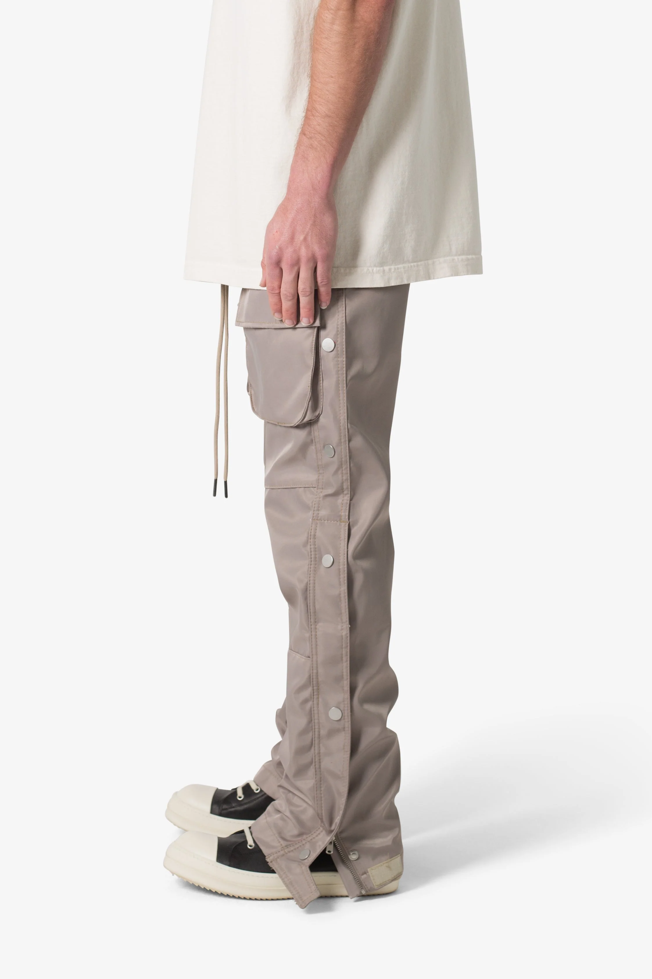 Snap Front Cargo Pants | Grey - Image 5