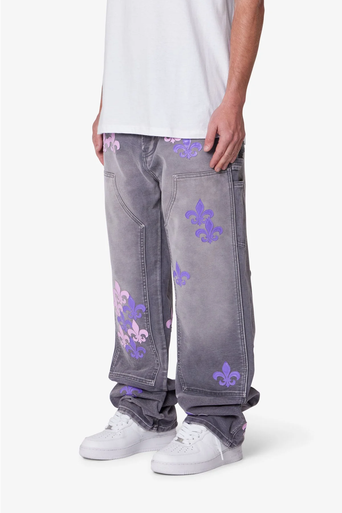 Ultra Baggy Fleur Double Knee Pants | Grey - Image 3