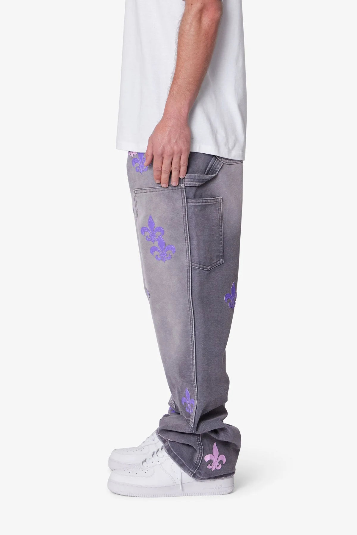 Ultra Baggy Fleur Double Knee Pants | Grey - Image 4