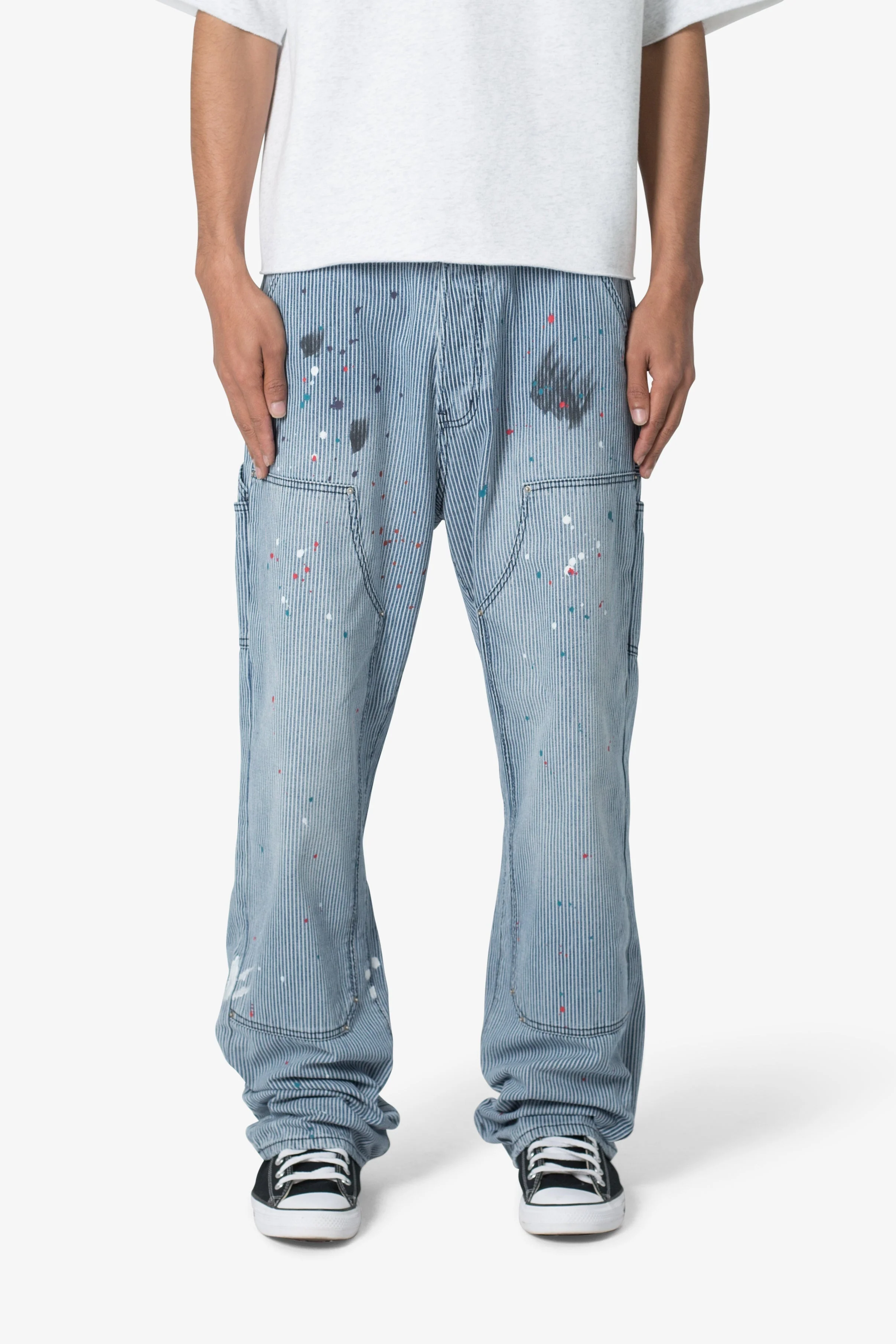 Ultra Baggy Jacquard Carpenter Pants | Grey