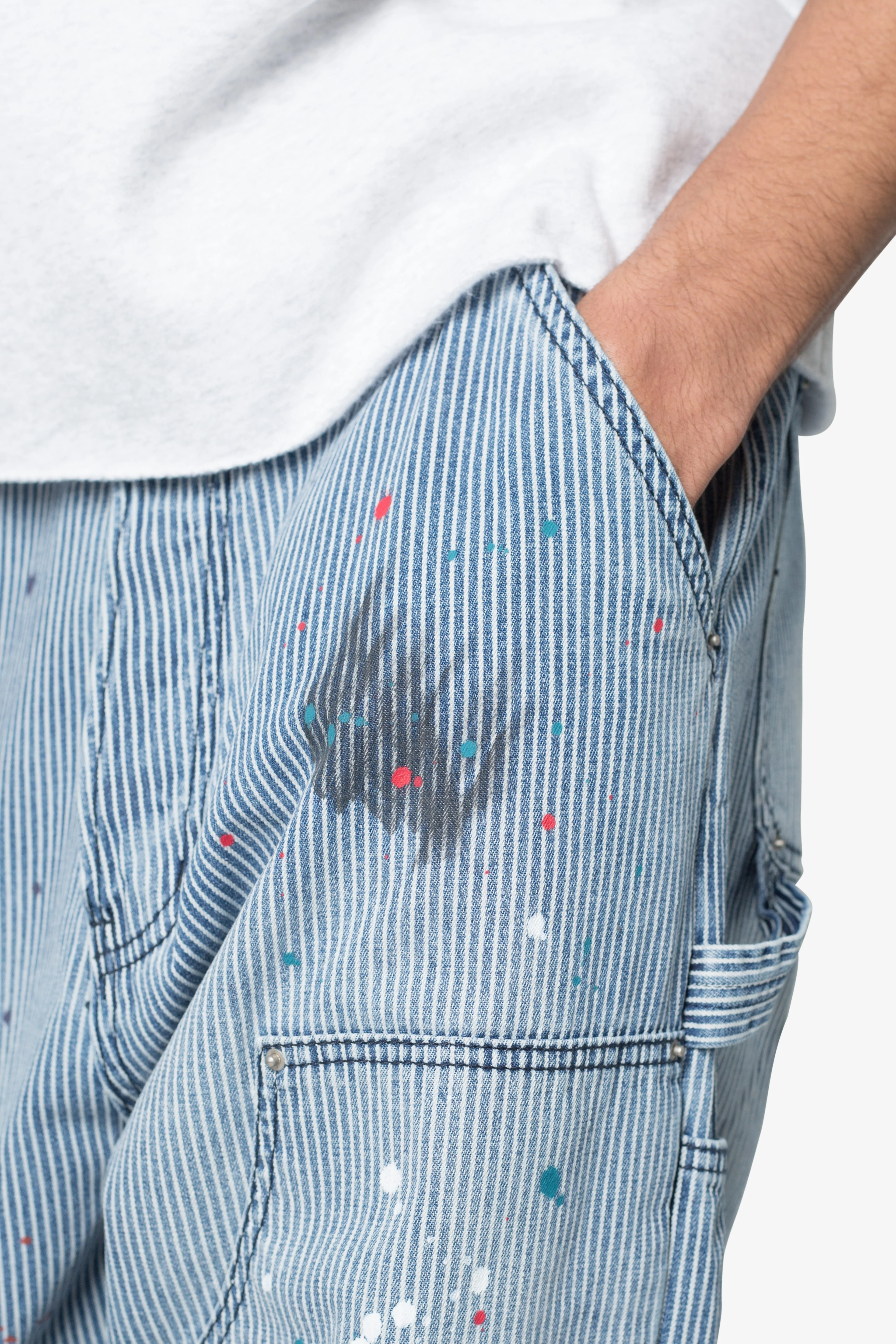 Ultra Baggy Jacquard Carpenter Pants | Grey - Image 8