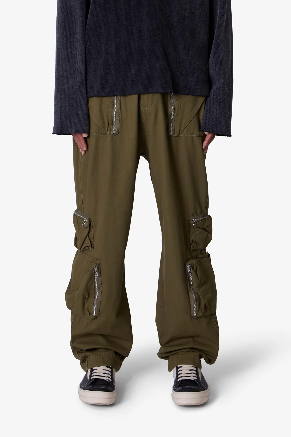 Ultra Baggy Tactical Cargo Pants | Olive - Image 2