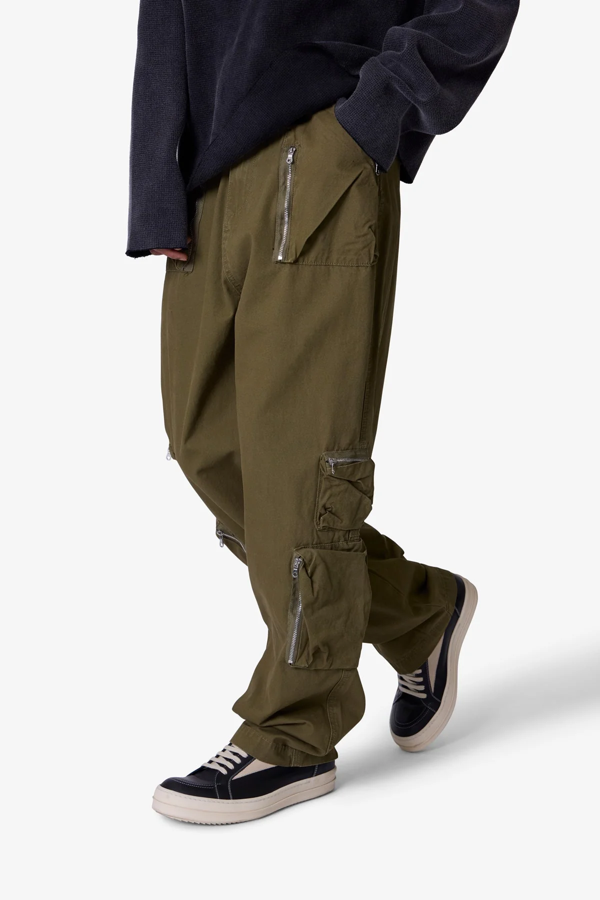 Ultra Baggy Tactical Cargo Pants | Olive - Image 6