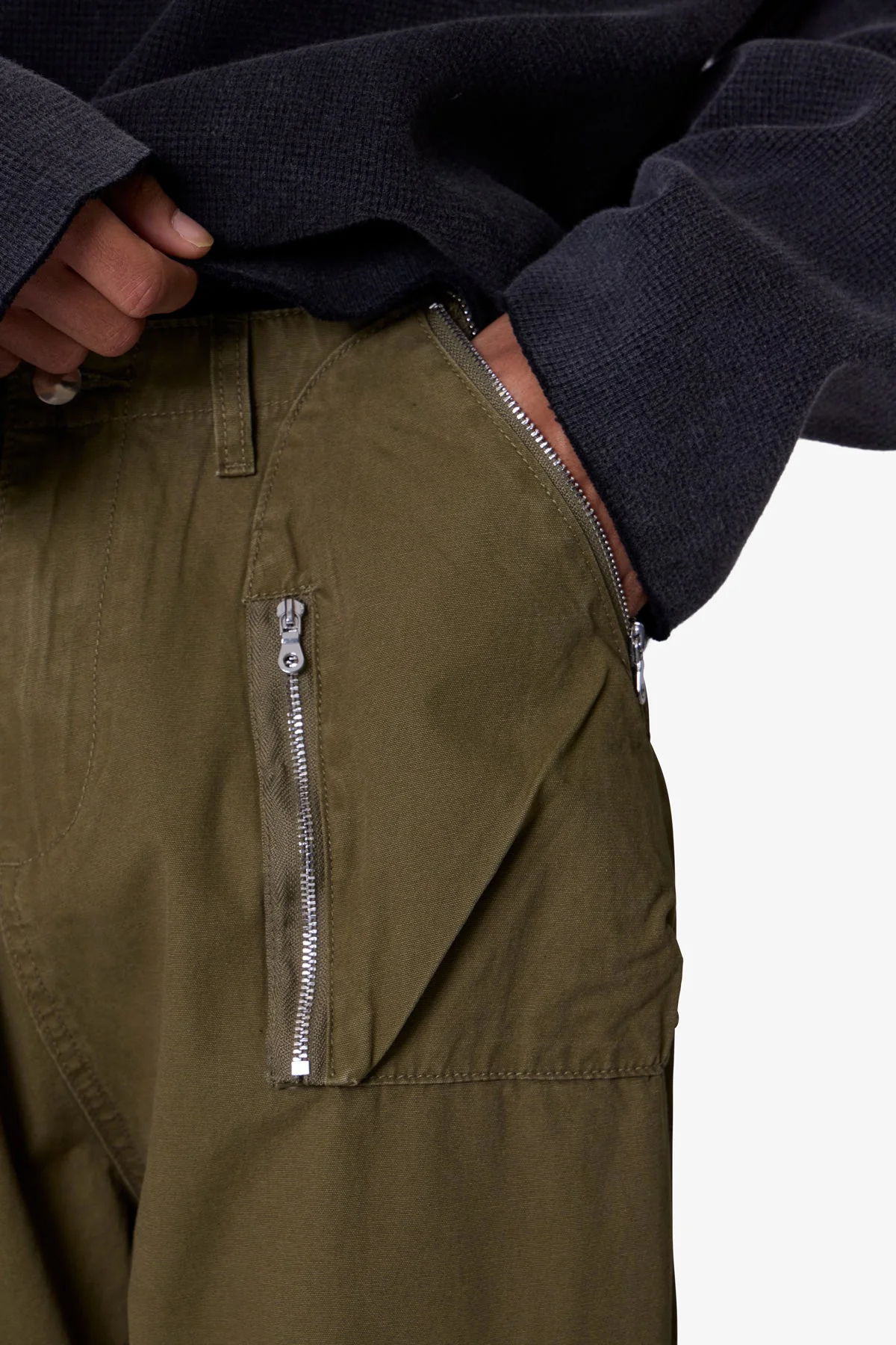 Ultra Baggy Tactical Cargo Pants | Olive - Image 8