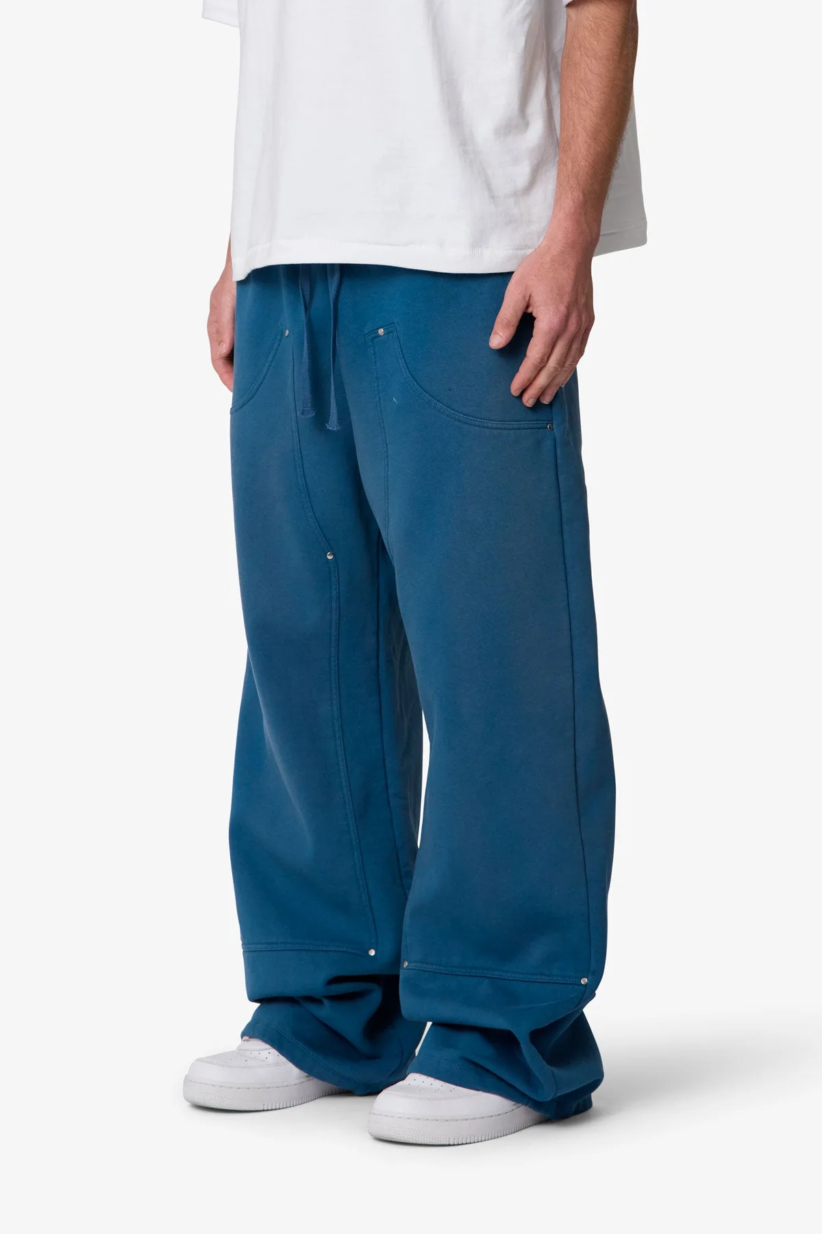West Double Knee Sweatpants | Blue - Image 3