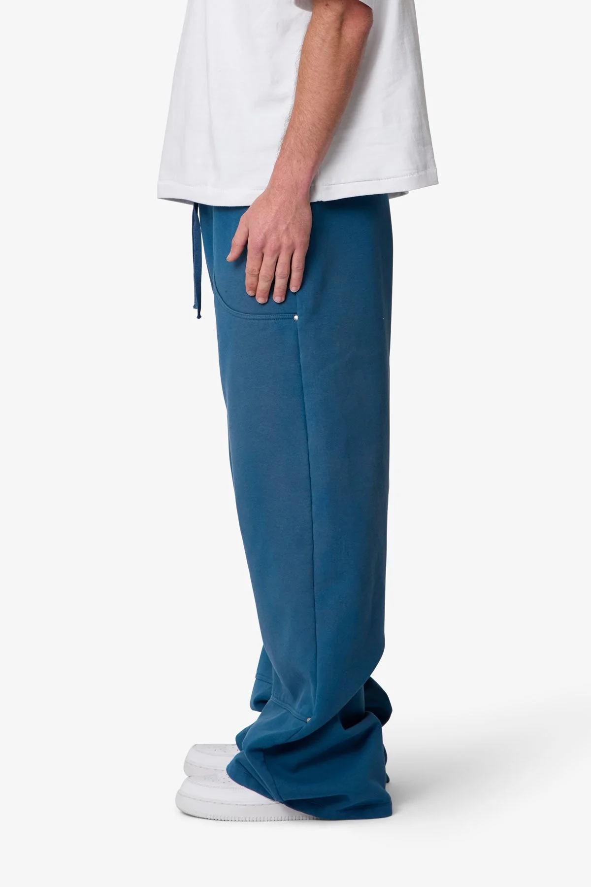 West Double Knee Sweatpants | Blue - Image 4