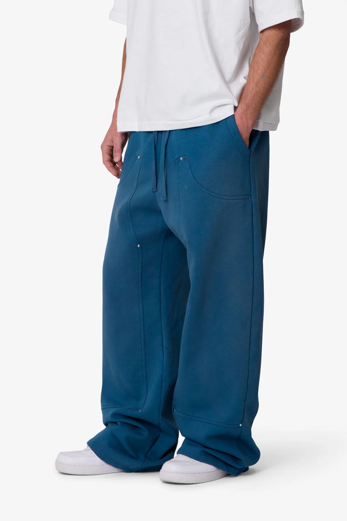 West Double Knee Sweatpants | Blue - Image 6