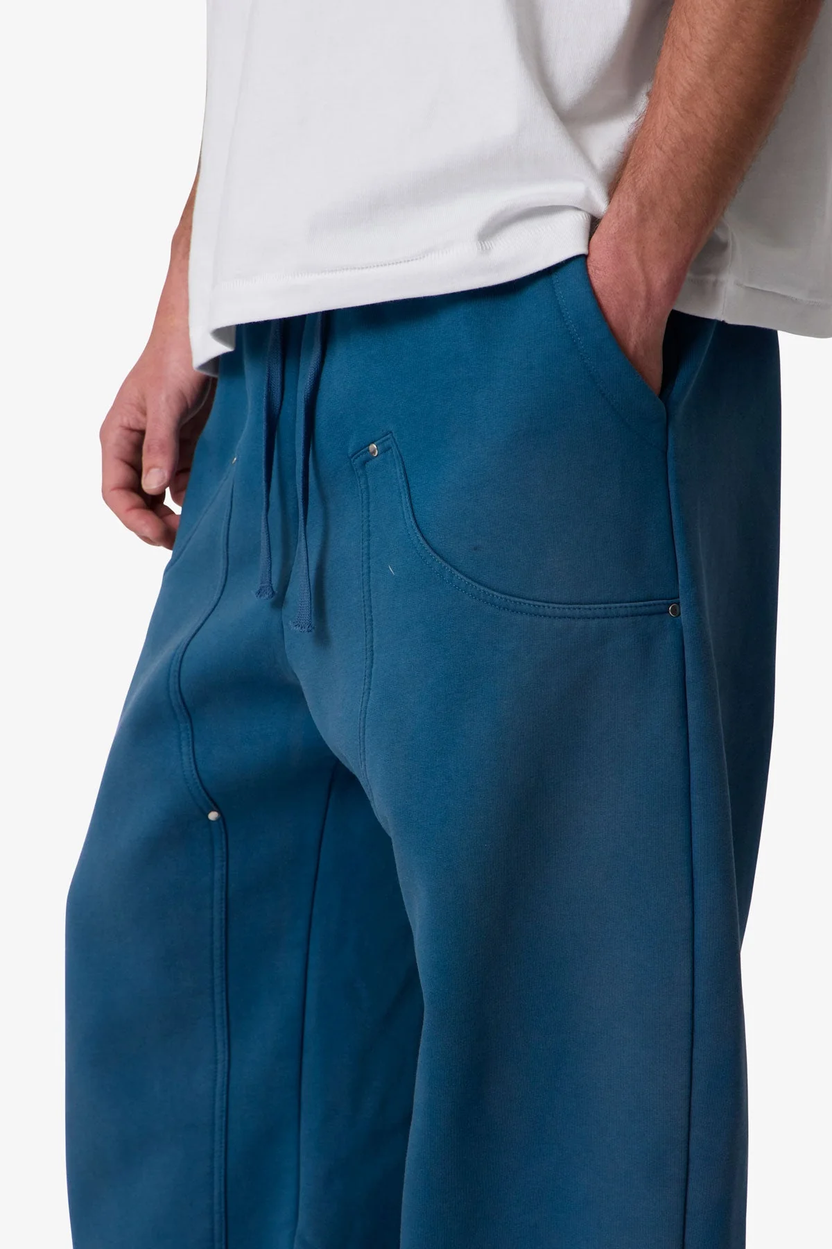 West Double Knee Sweatpants | Blue - Image 7