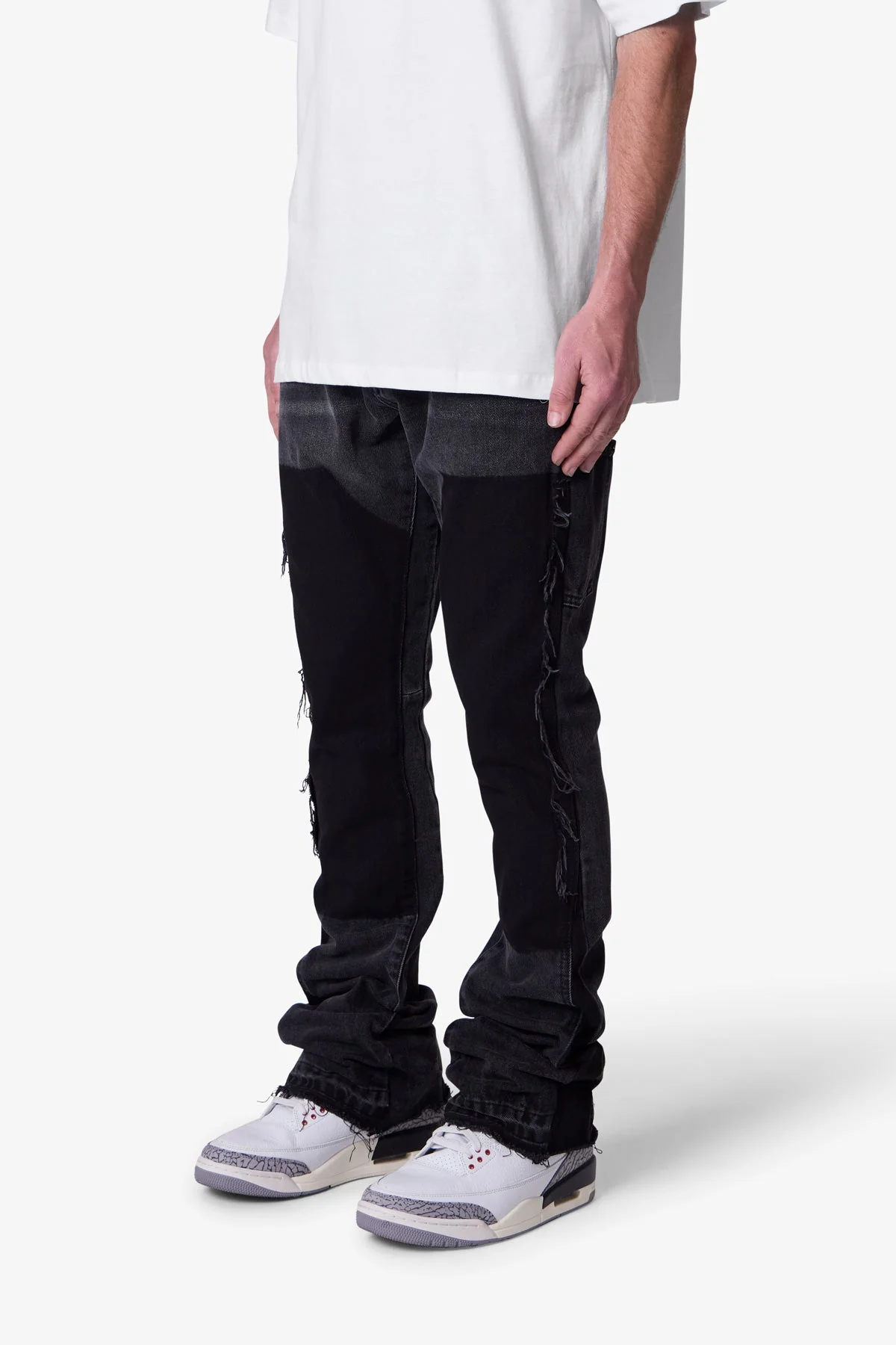 B118 Work Flare Denim | Black - Image 3