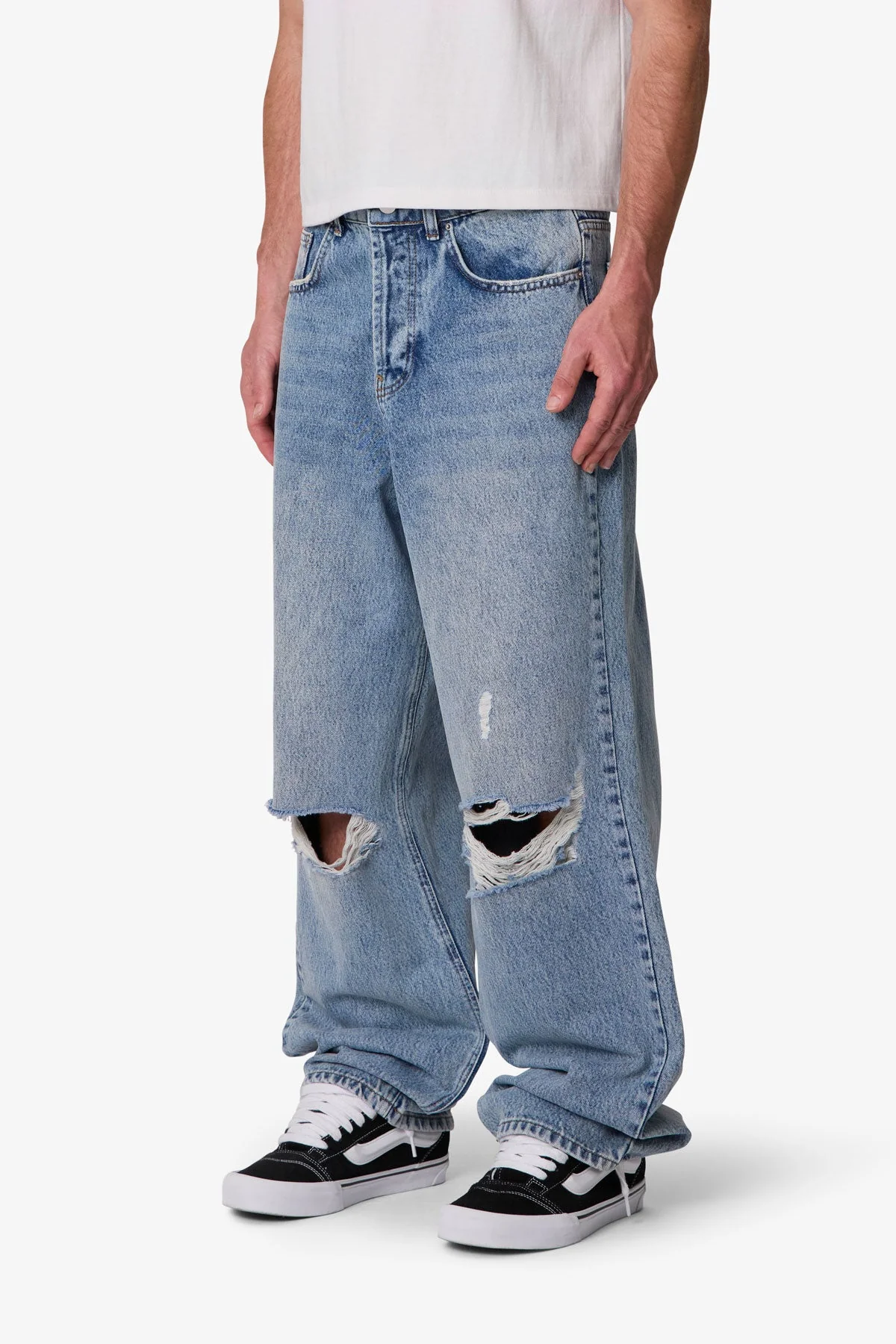 Ultra Baggy Blowout Denim | Washed Vintage Blue - Image 3
