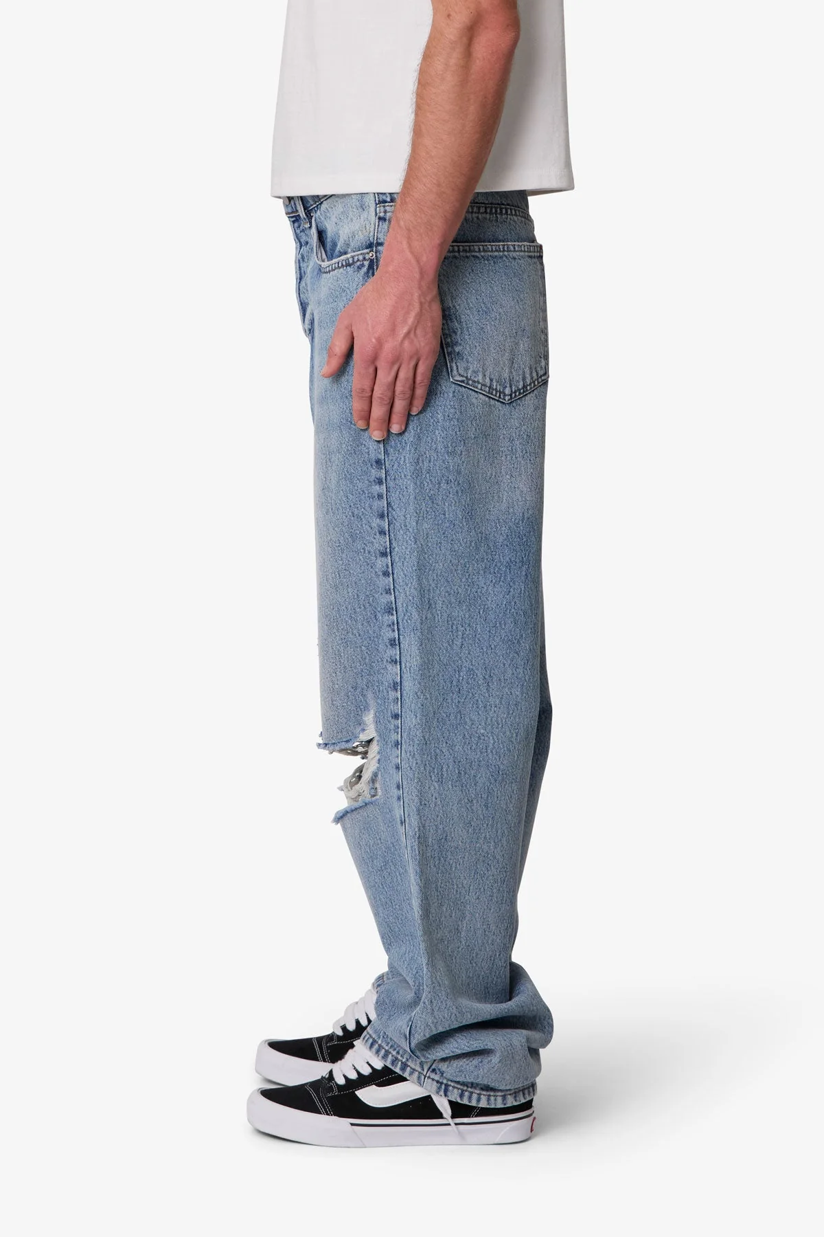 Ultra Baggy Blowout Denim | Washed Vintage Blue - Image 4