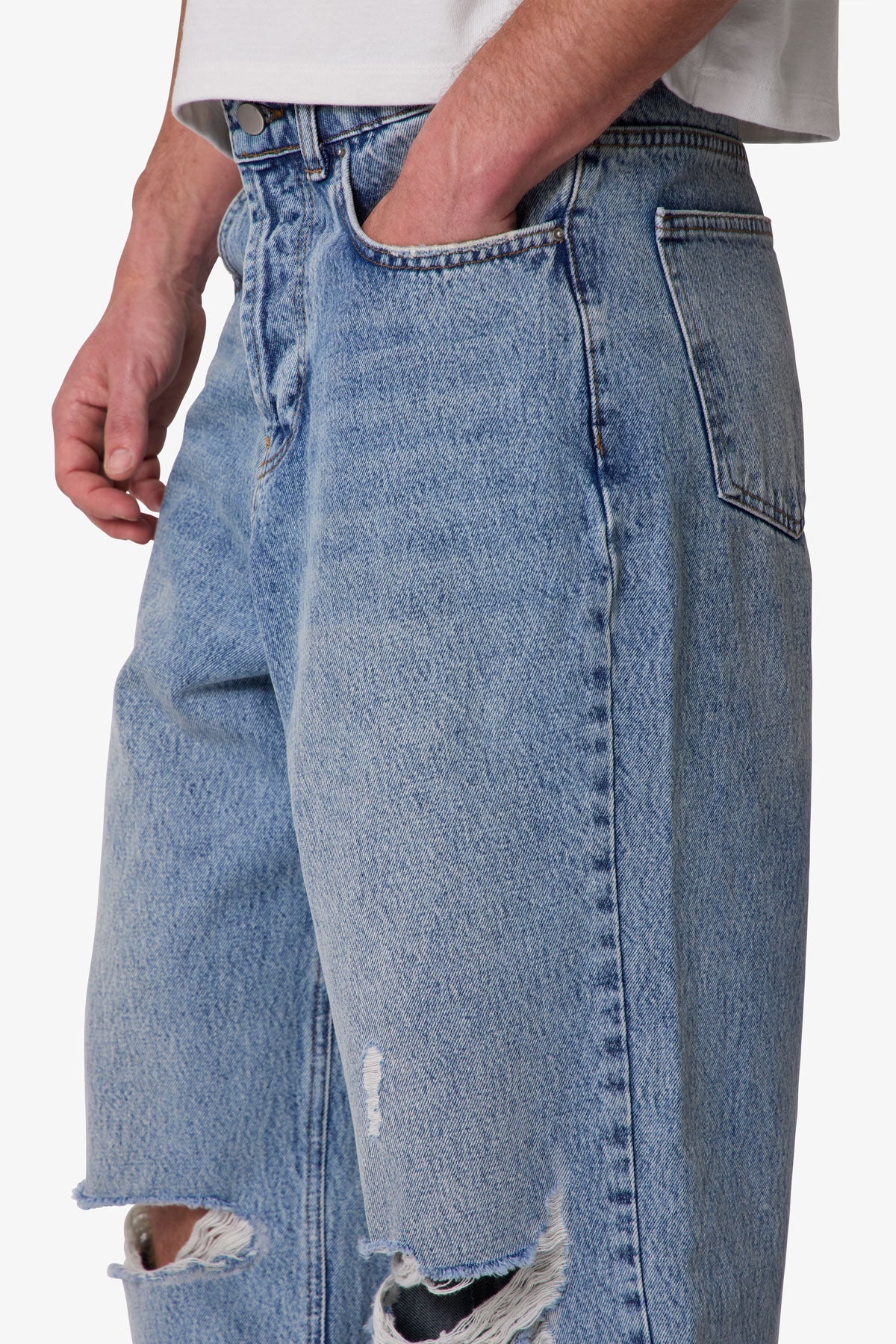 Ultra Baggy Blowout Denim | Washed Vintage Blue - Image 8