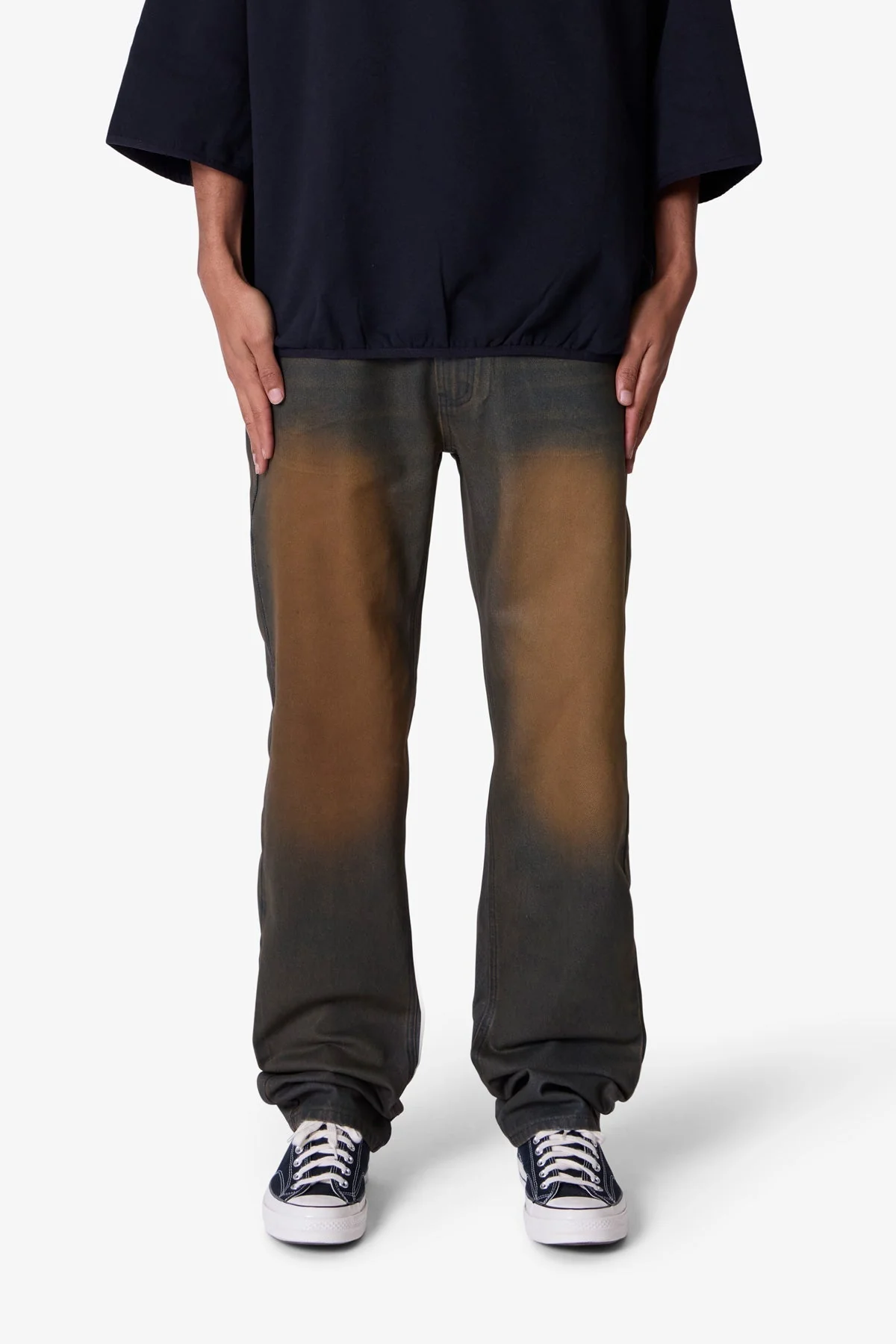 D732 Rust Wash Denim | Black/Brown - Image 2