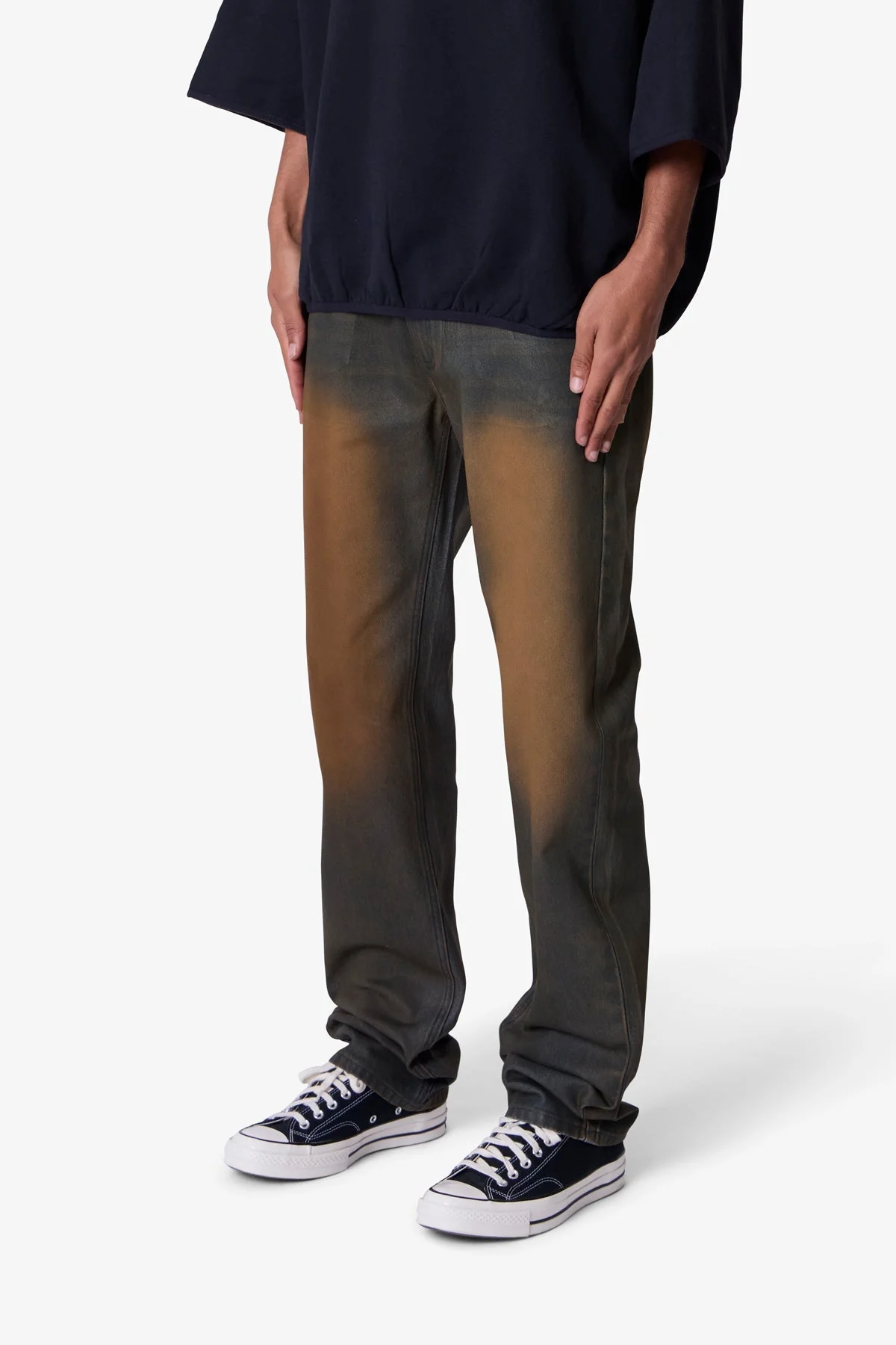 D732 Rust Wash Denim | Black/Brown - Image 3
