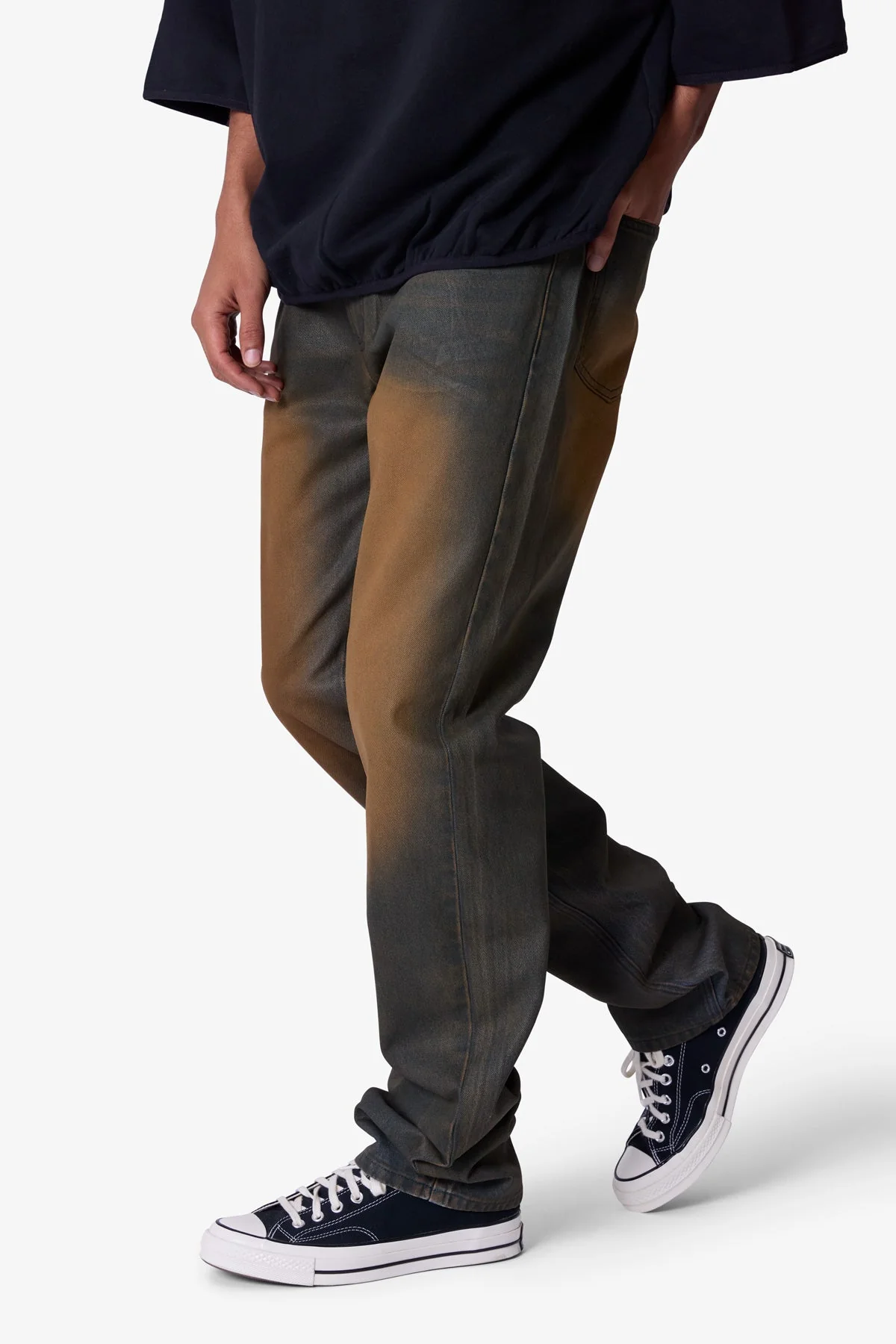 D732 Rust Wash Denim | Black/Brown - Image 6