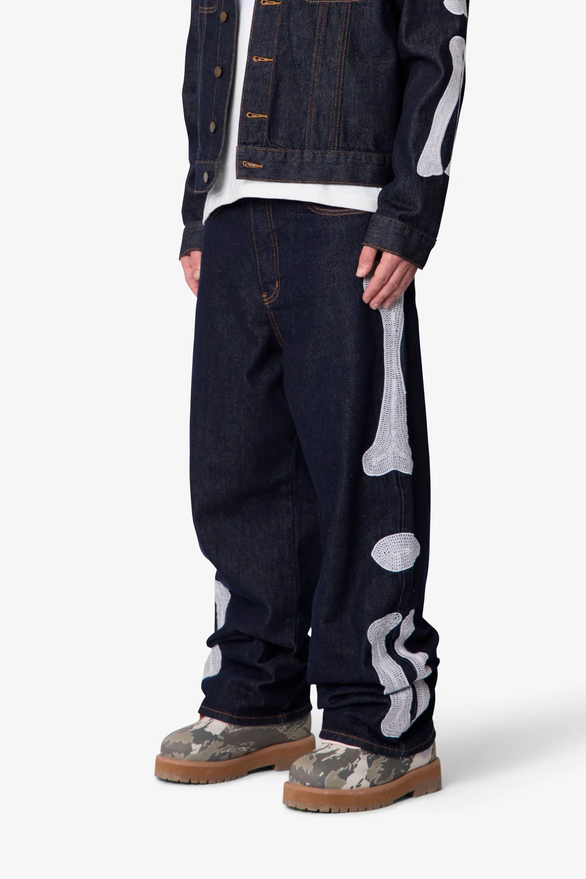 Raw Skeleton Ultra Baggy Denim | Rinsed Indigo - Image 3