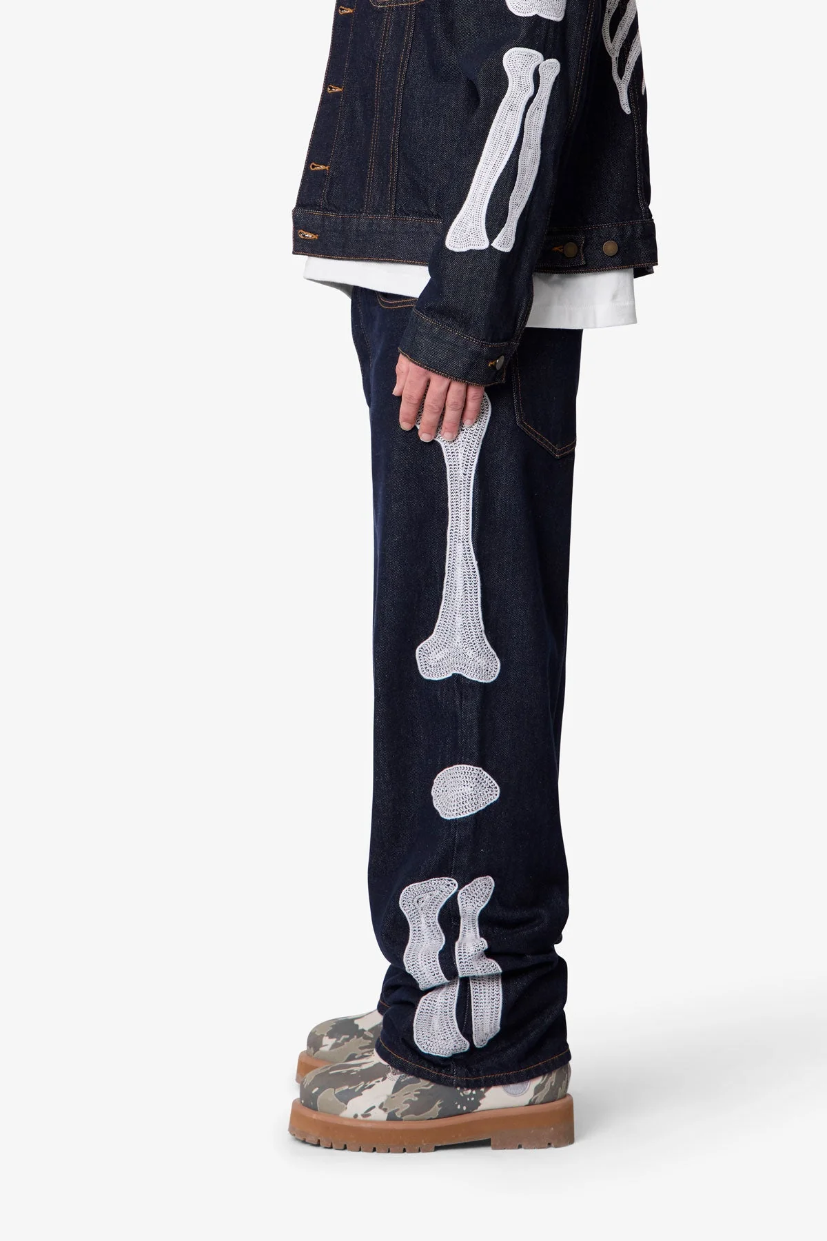 Raw Skeleton Ultra Baggy Denim | Rinsed Indigo - Image 4