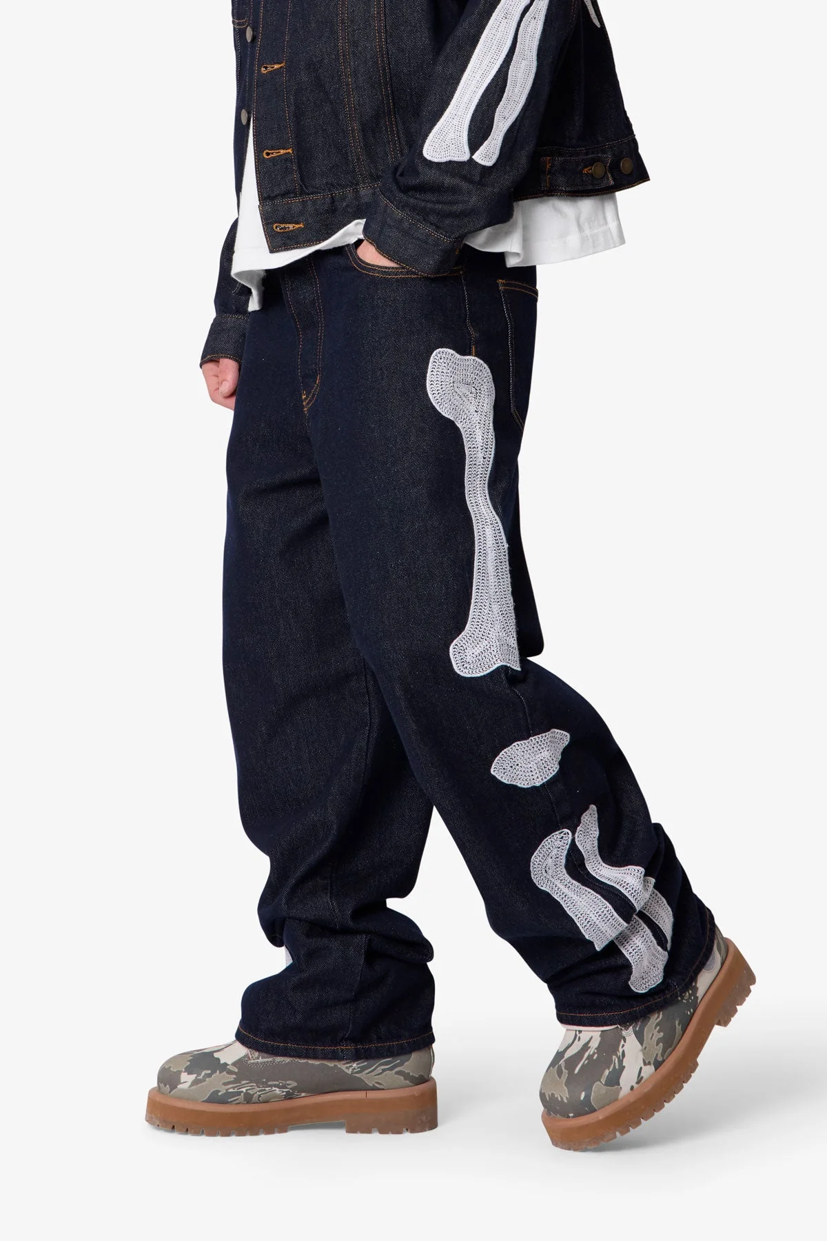 Raw Skeleton Ultra Baggy Denim | Rinsed Indigo - Image 6