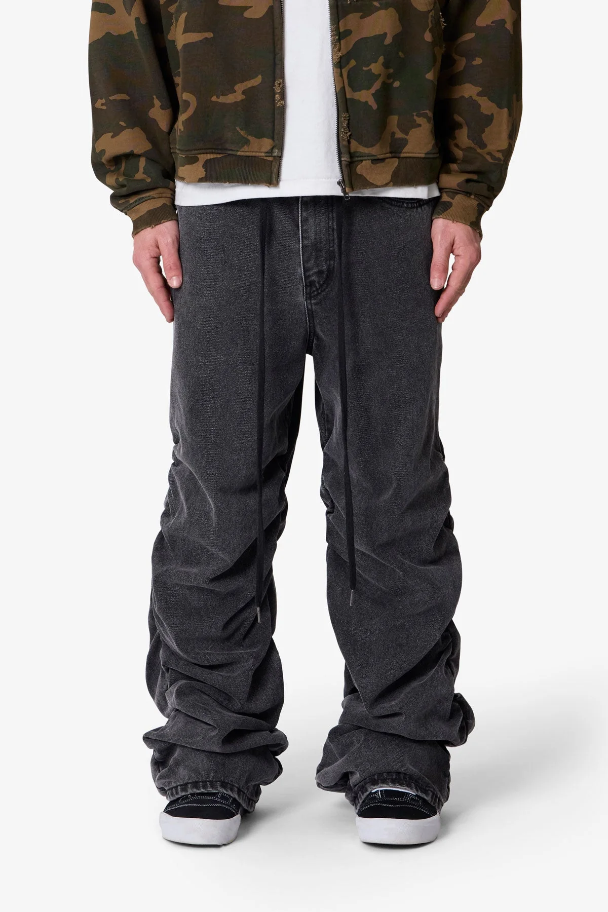 Ruched Denim | Washed Black - Image 2