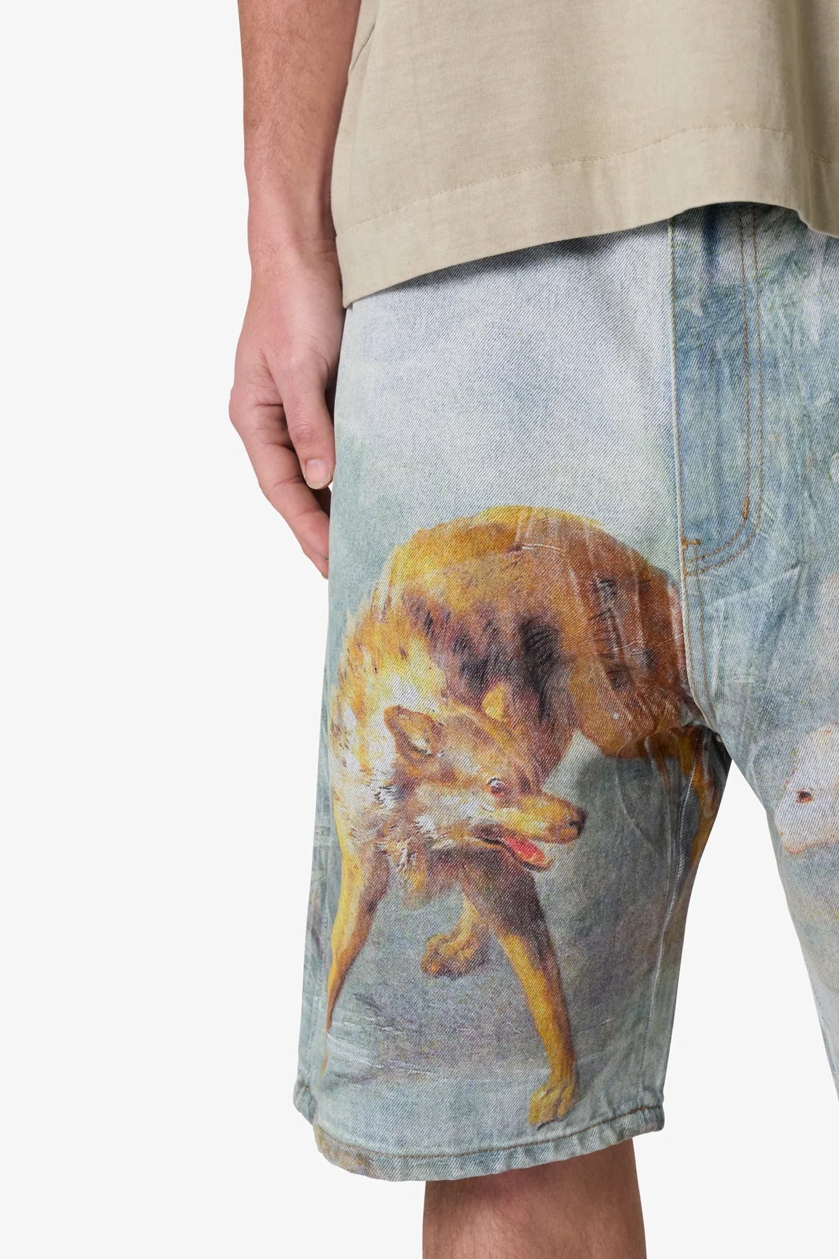 Sheep Hounded Denim Shorts | Multi - Image 8