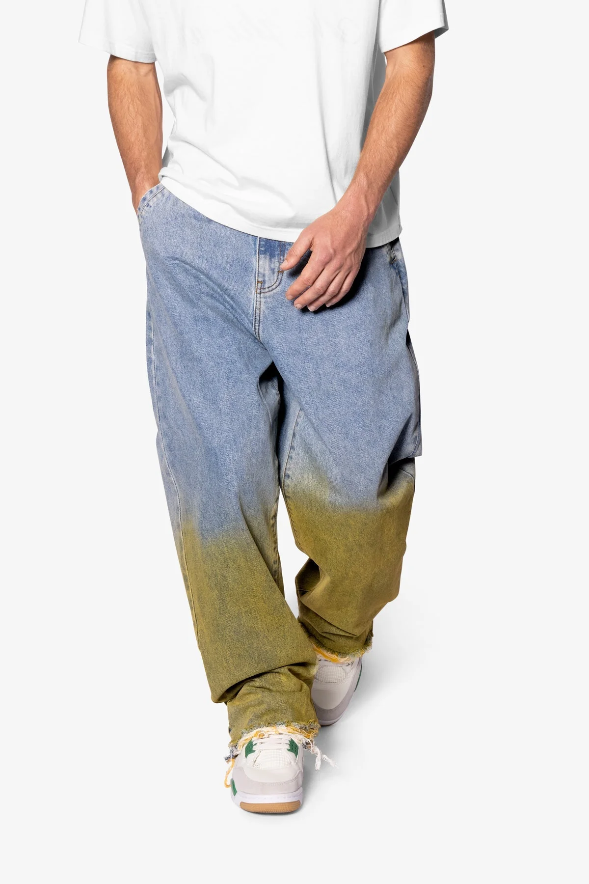 Ultra Baggy Dual Gradient Washed Denim | Blue - Image 6