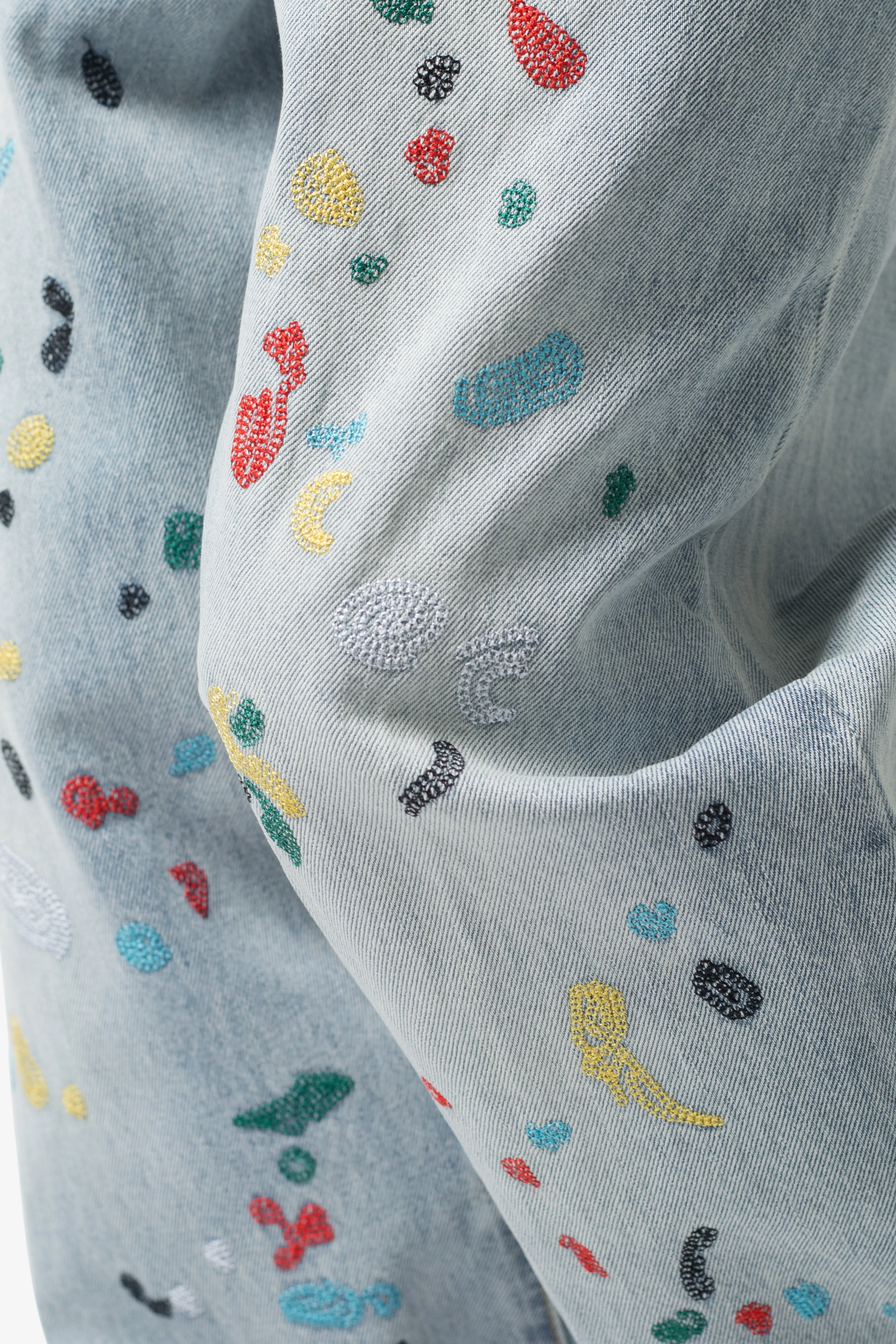 Ultra Baggy Chainstitch Denim | Light Blue - Image 3