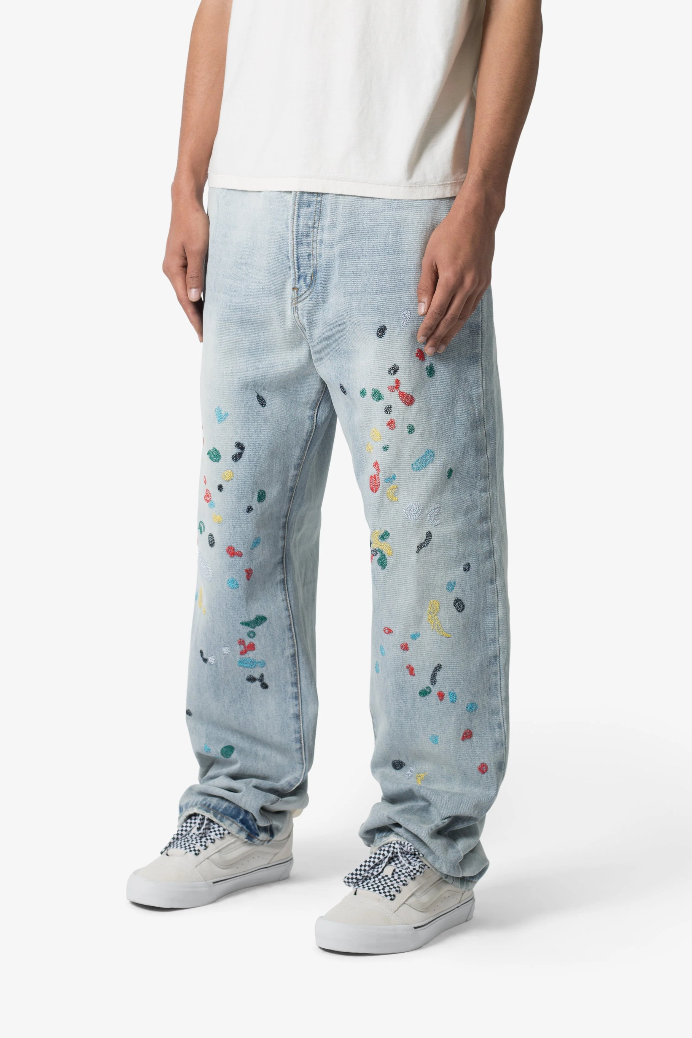 Ultra Baggy Chainstitch Denim | Light Blue - Image 5