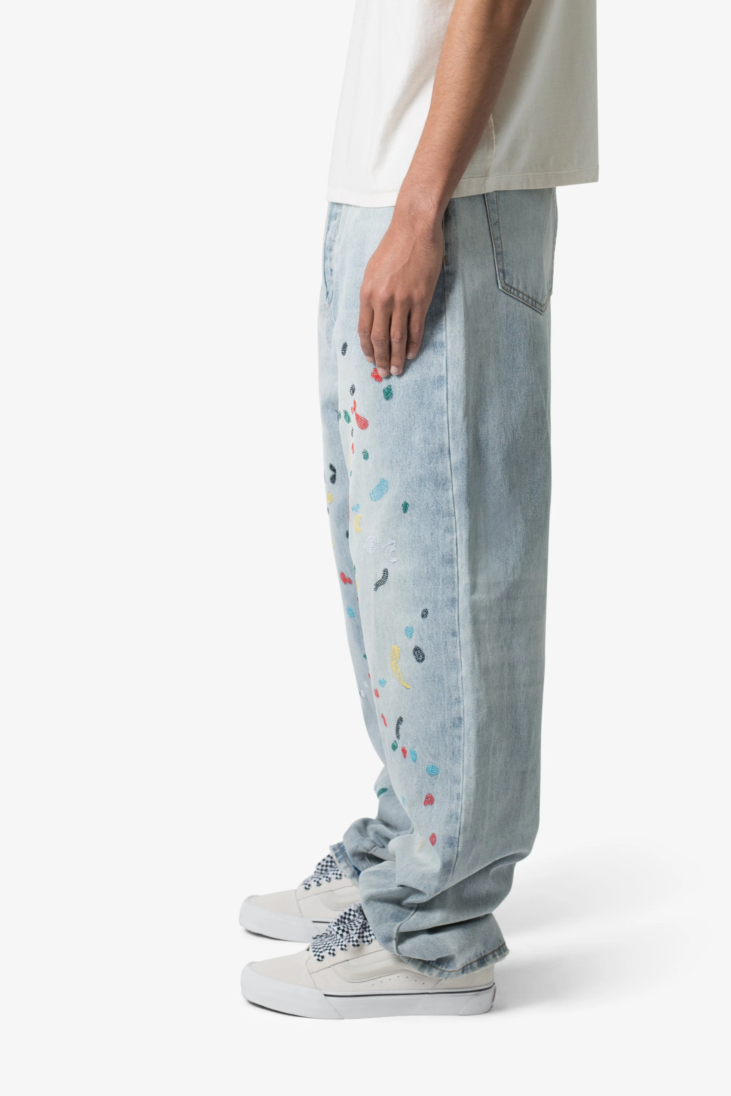 Ultra Baggy Chainstitch Denim | Light Blue - Image 6