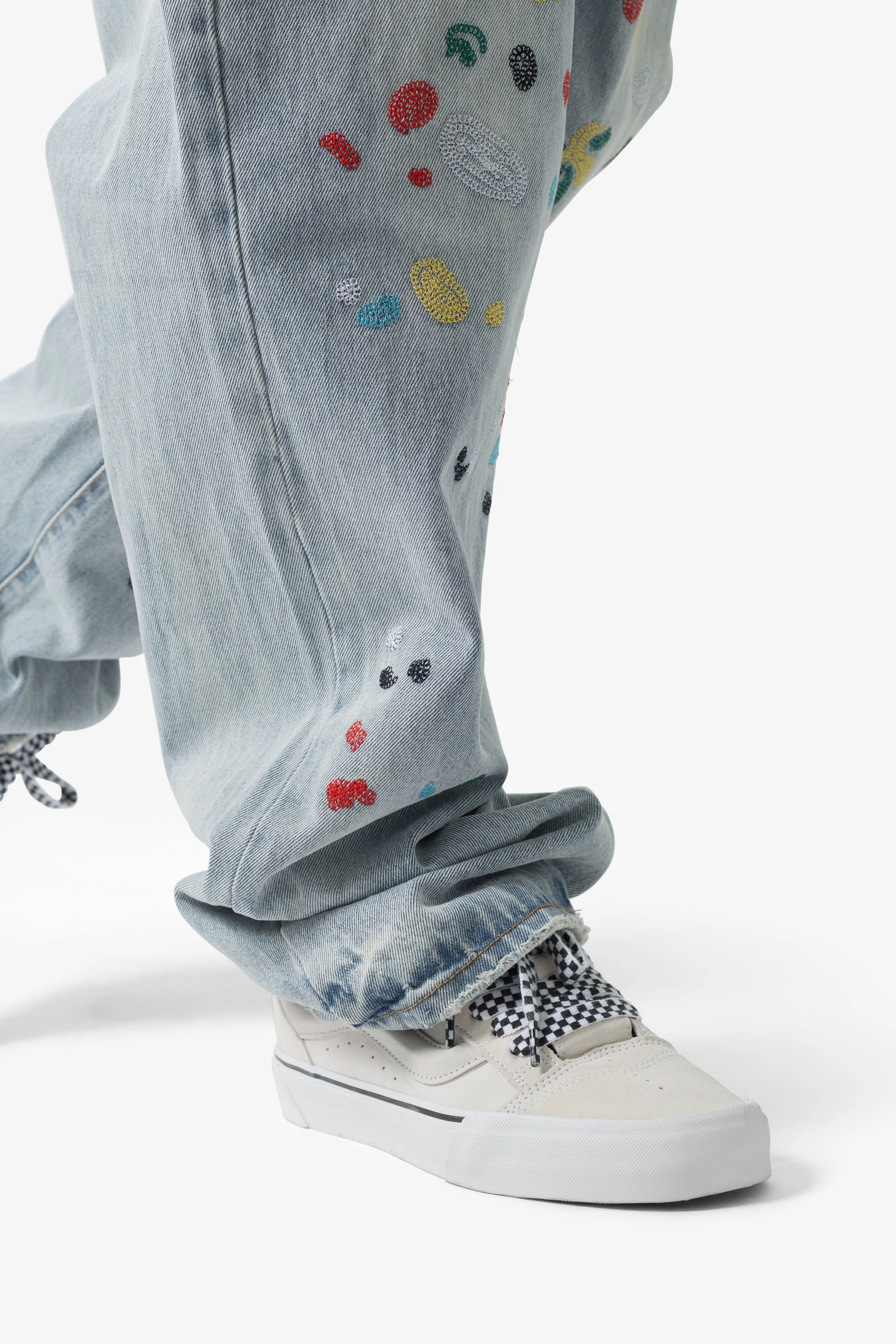 Ultra Baggy Chainstitch Denim | Light Blue - Image 8