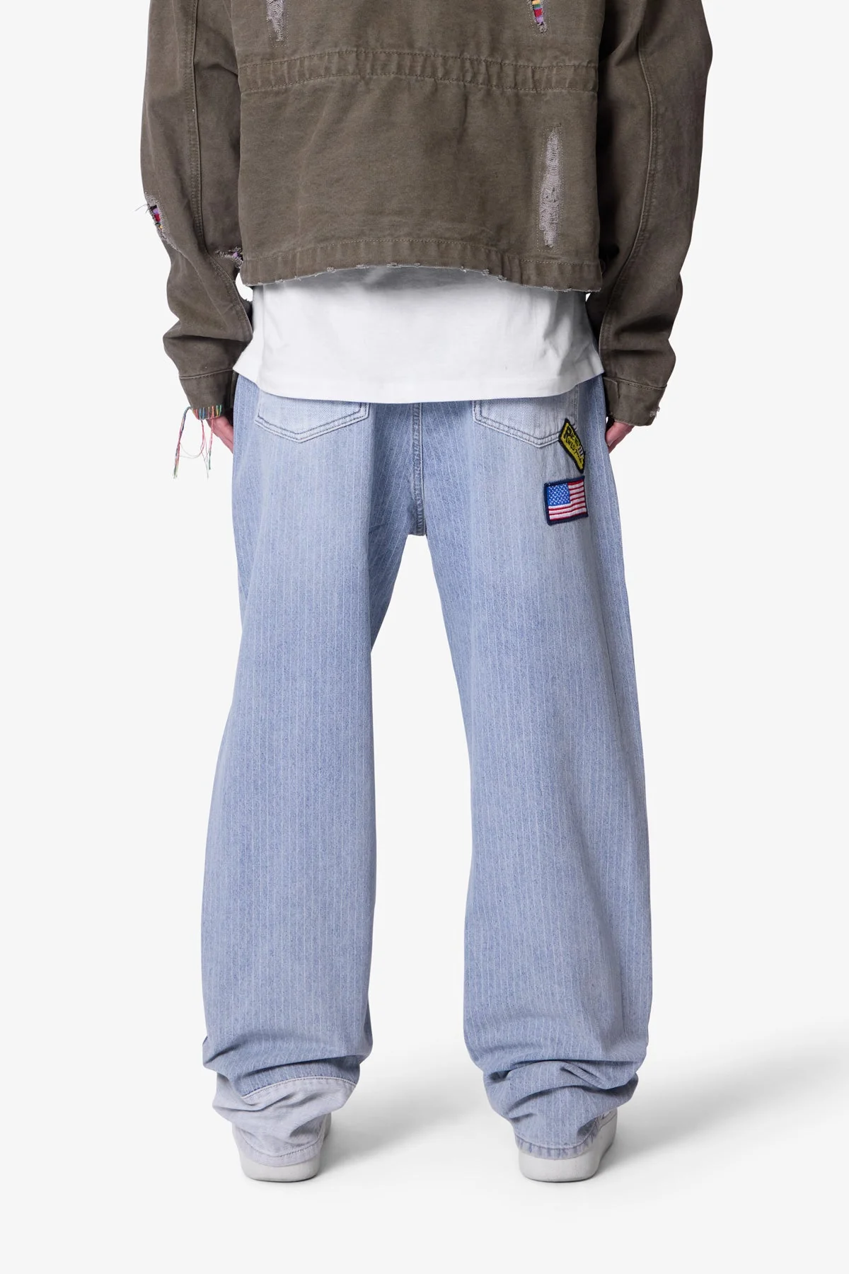 Ultra Baggy Patched Up Denim | Light Blue - Image 5