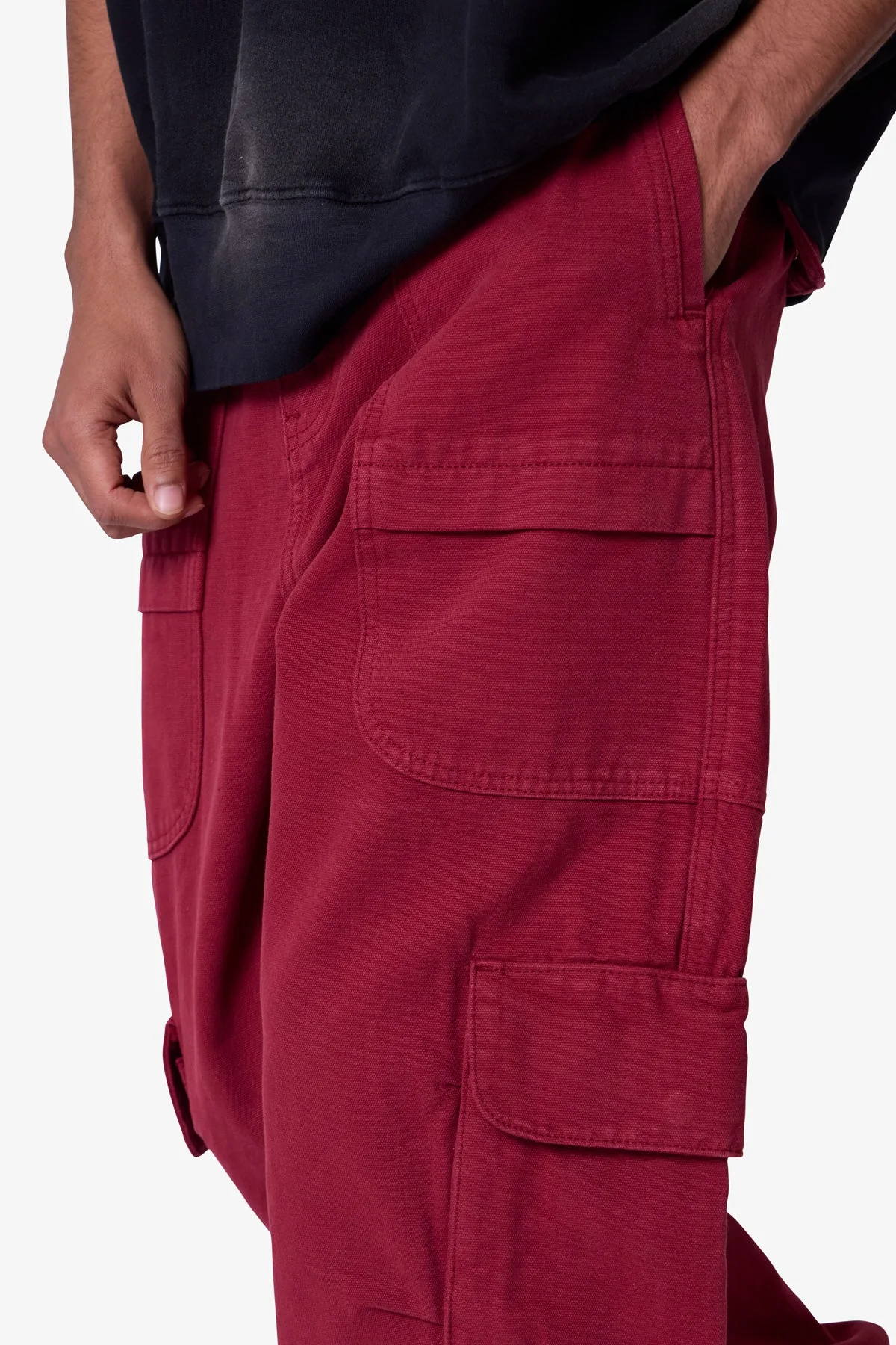 Ultra Baggy Pocketeer Denim | Burgundy - Image 7
