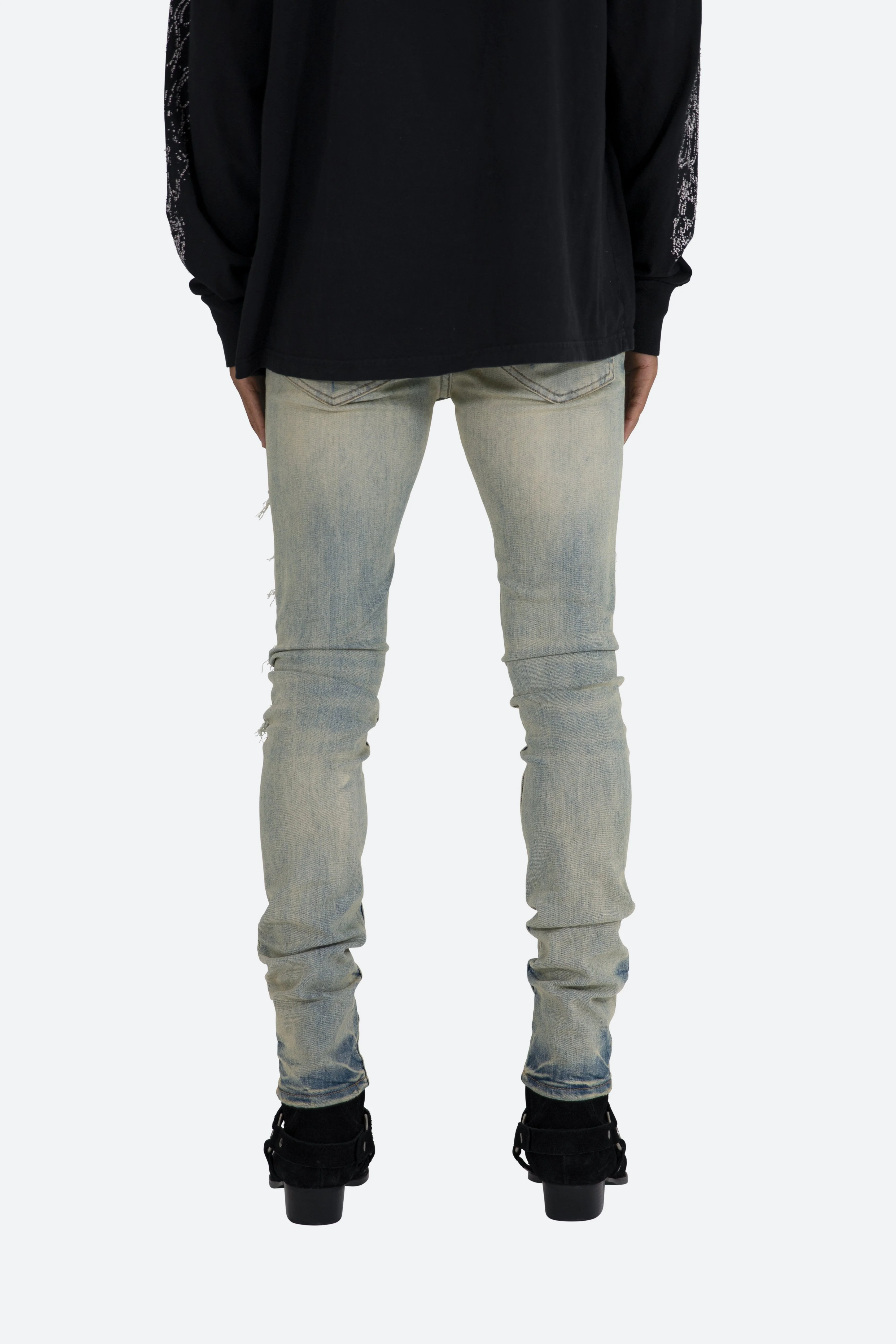 X165 Paisley Skinny Denim | Blue/Black - Image 5