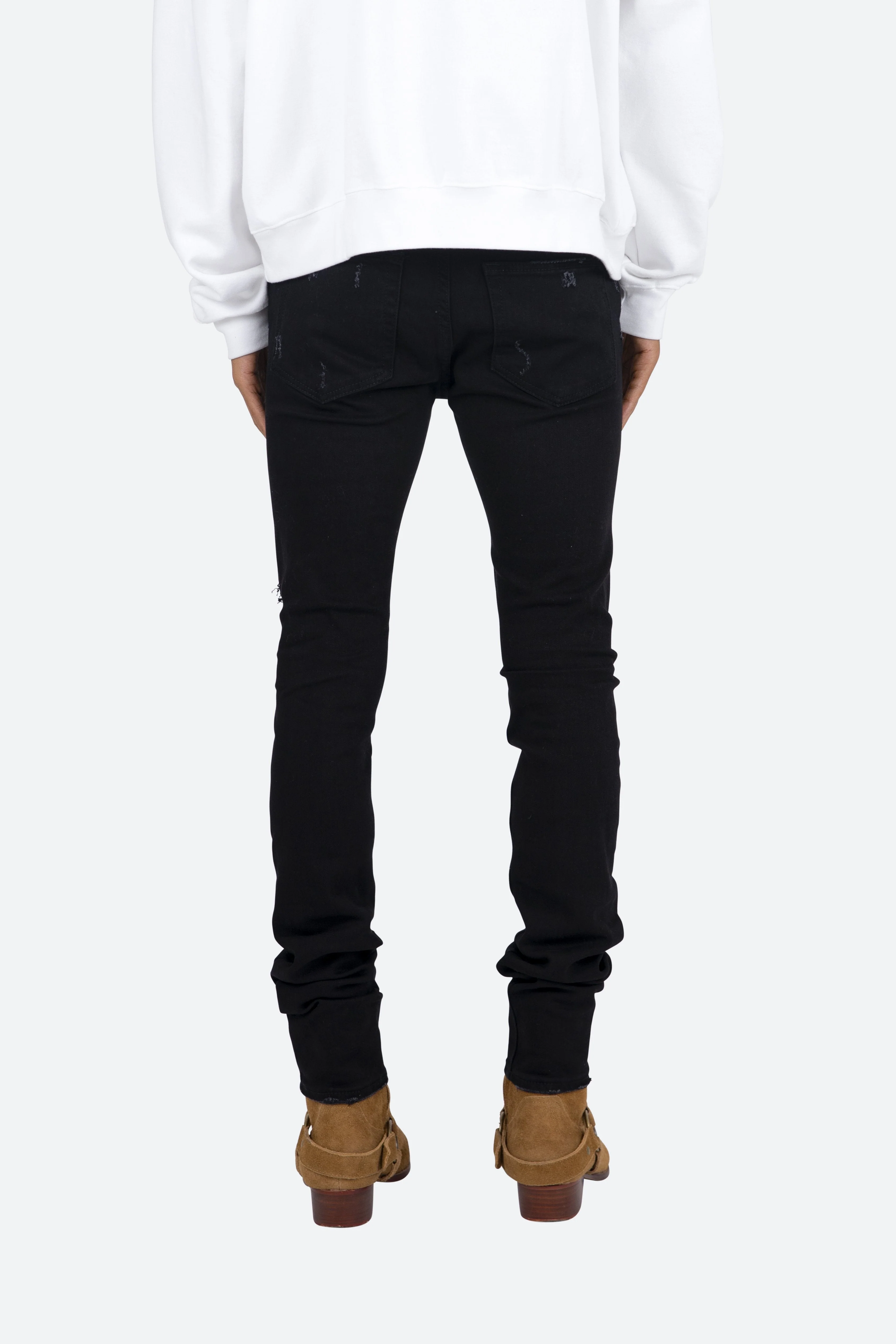 X165 Paisley Skinny Denim | Black/Black - Image 5
