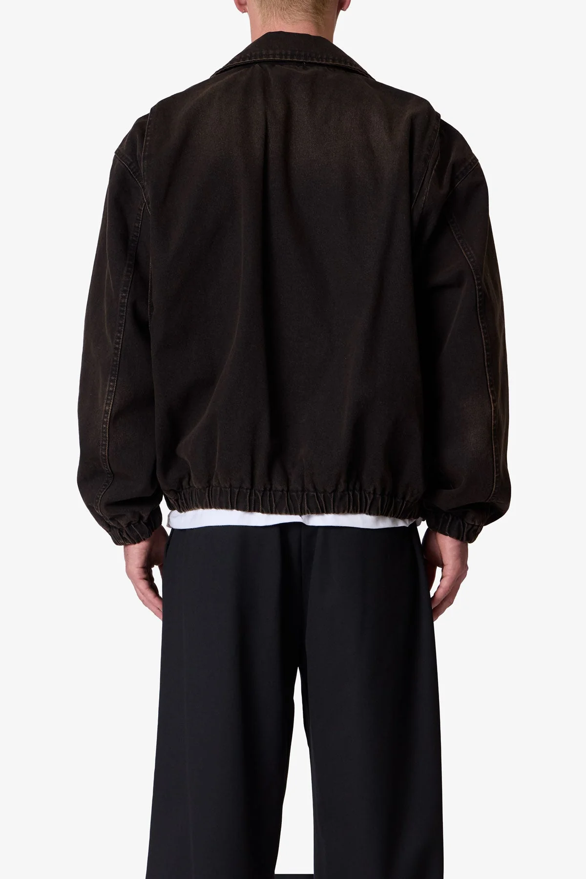 Collared Cinch jacket | Washed Black - Image 5