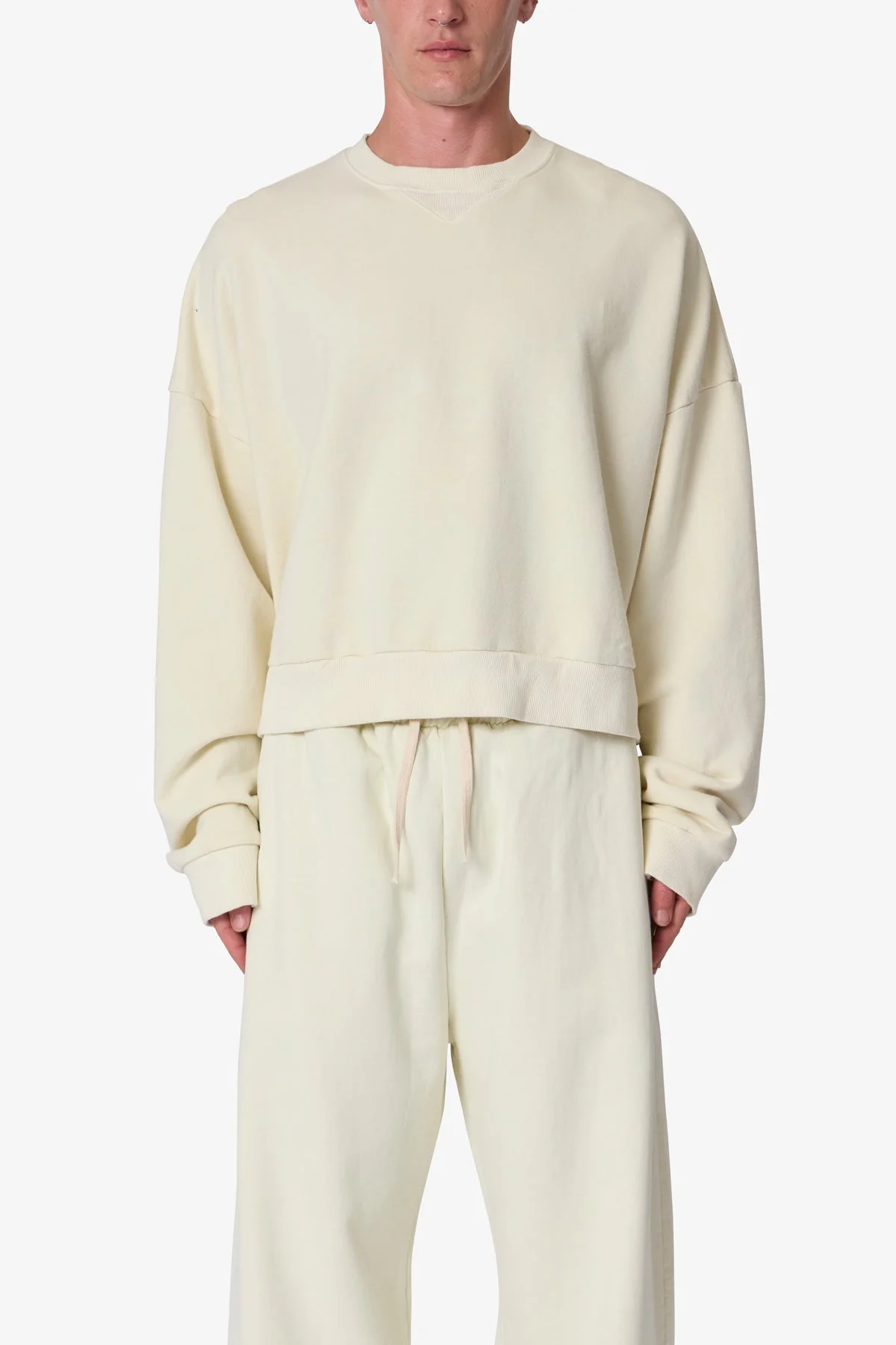 Cropped Crewneck | Off White - Image 2