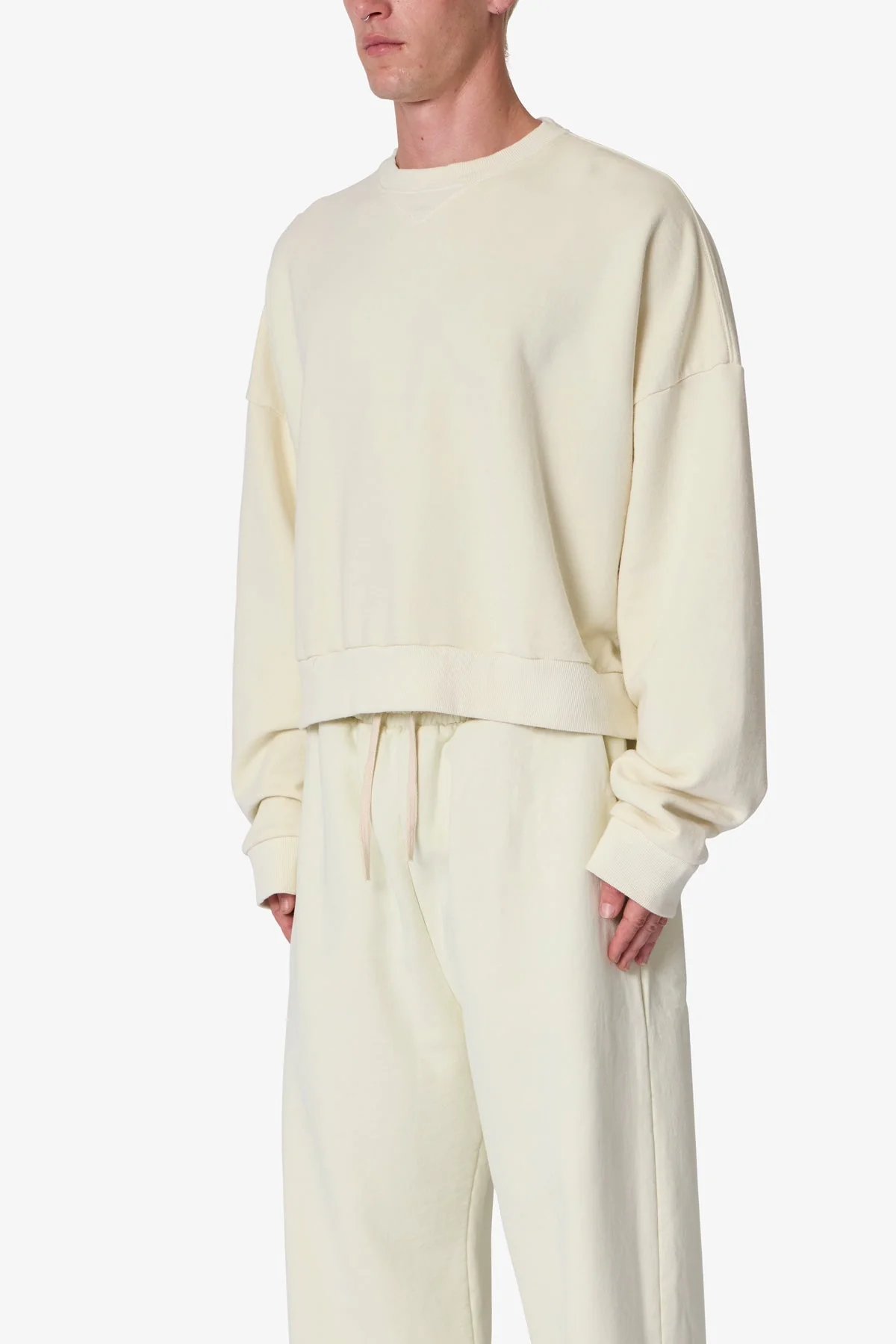 Cropped Crewneck | Off White - Image 3