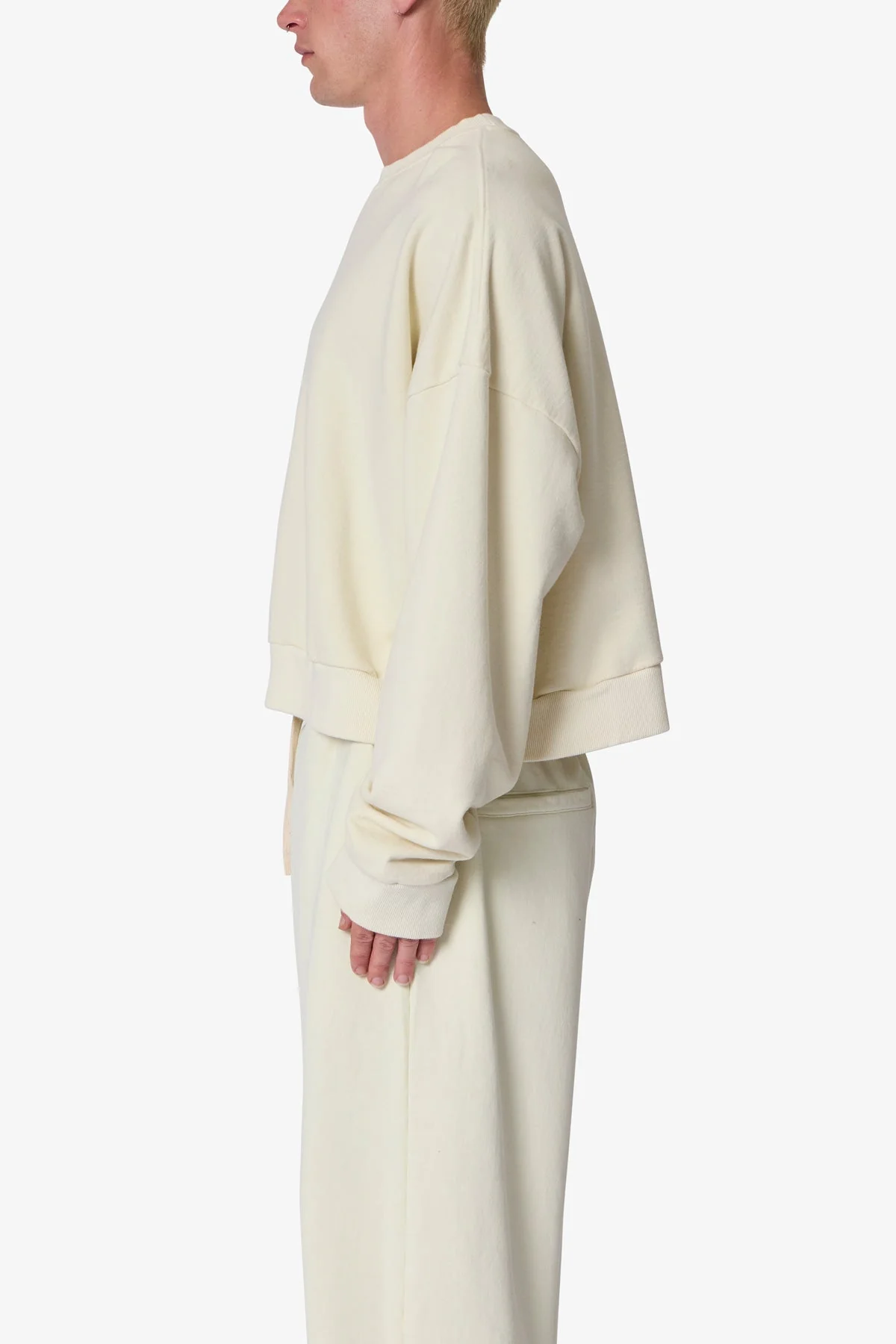 Cropped Crewneck | Off White - Image 4