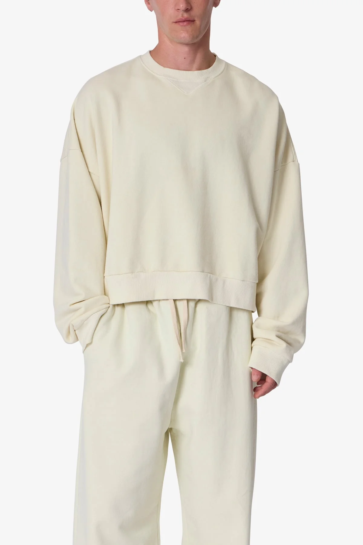 Cropped Crewneck | Off White - Image 6